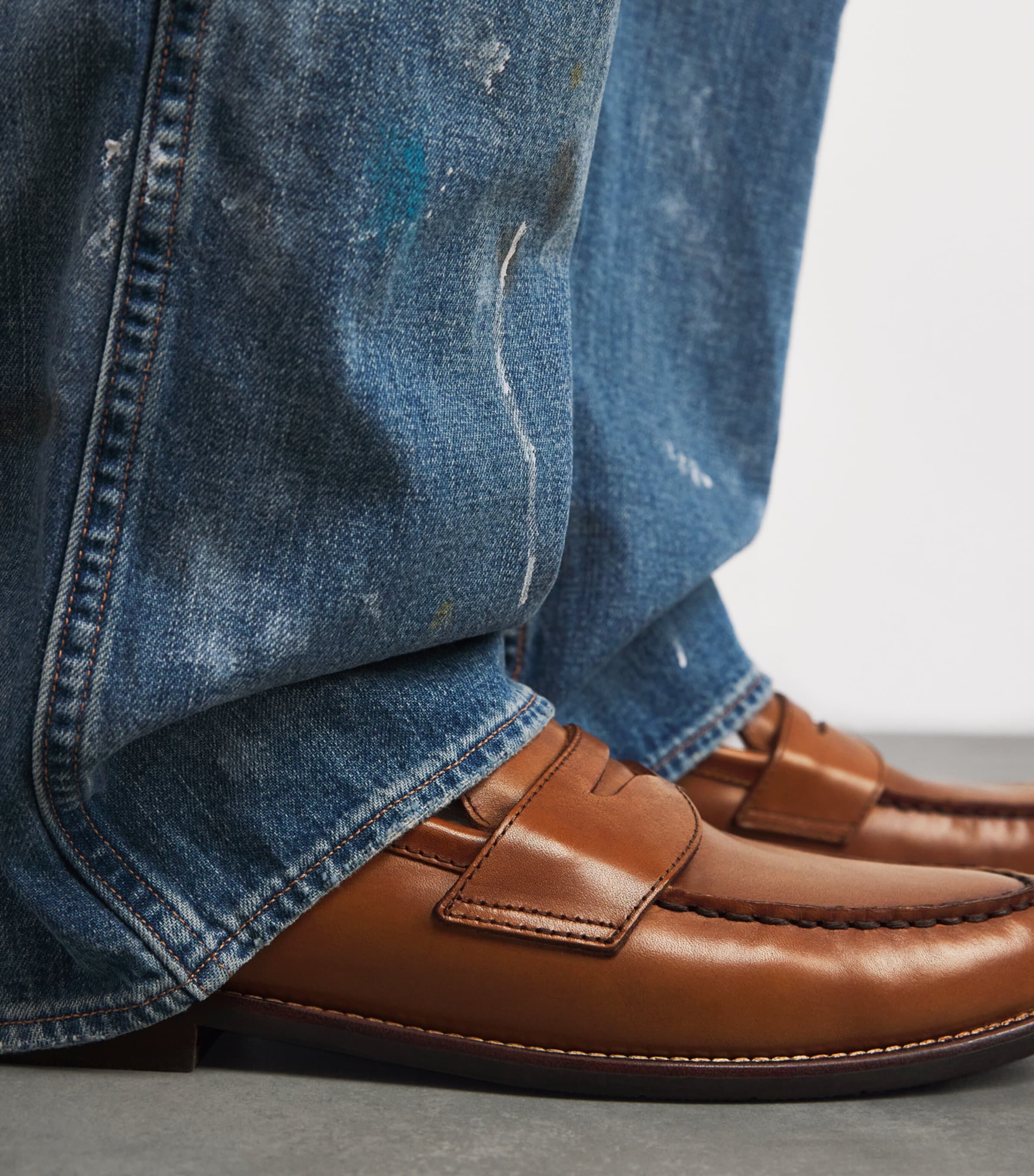 Leather Penny Loafers CLA TAN Image 2