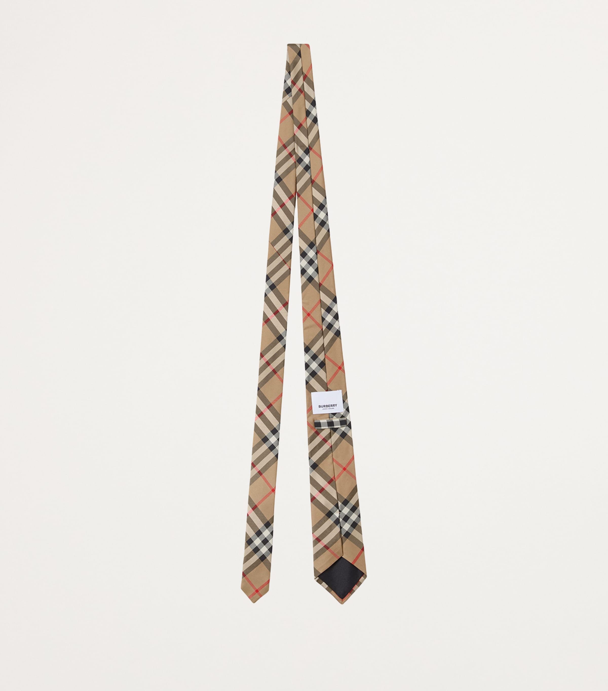 Silk Vintage Check Tie ARCHIVE BEIGE Image 2