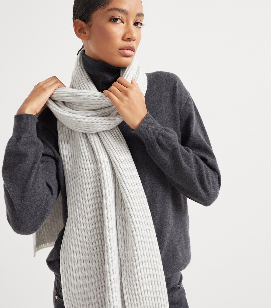 Cashmere English Rib Monili Scarf CI807 Image 2