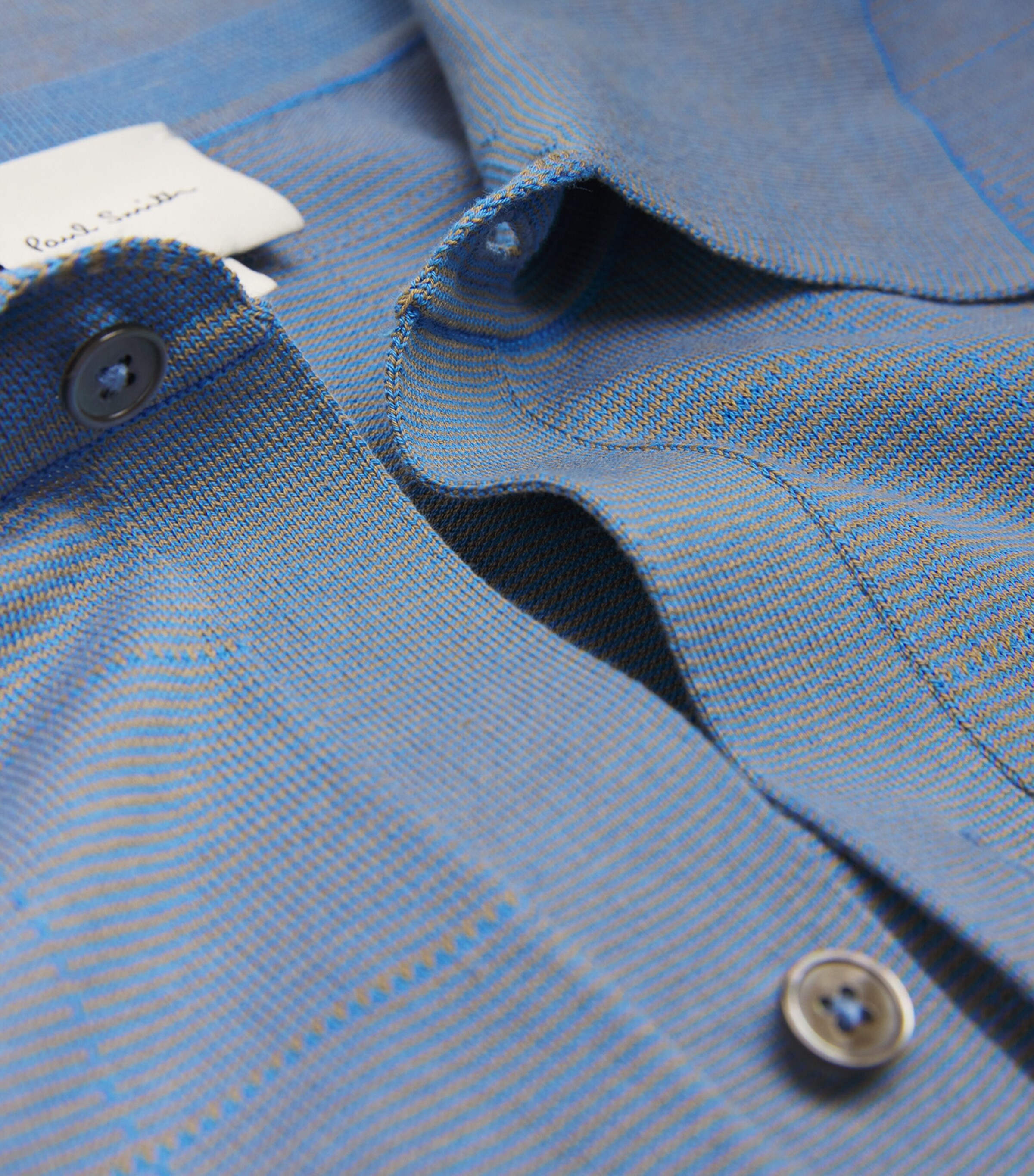 Paul Smith Mens Cotton Knitted Check Shirt Image 6
