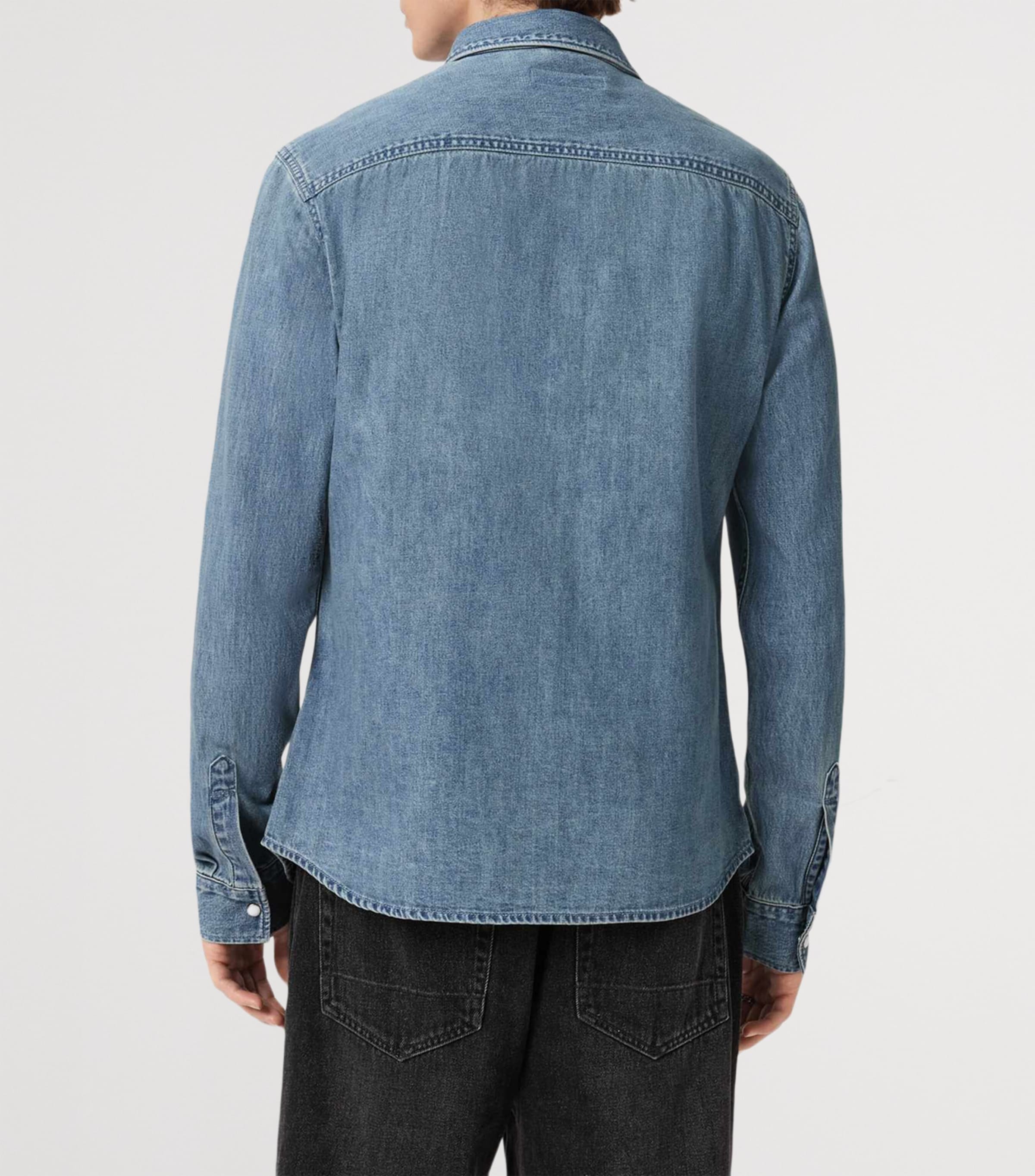 Organic Denim Gleason Shirt LIGHT INDIGO Image 4