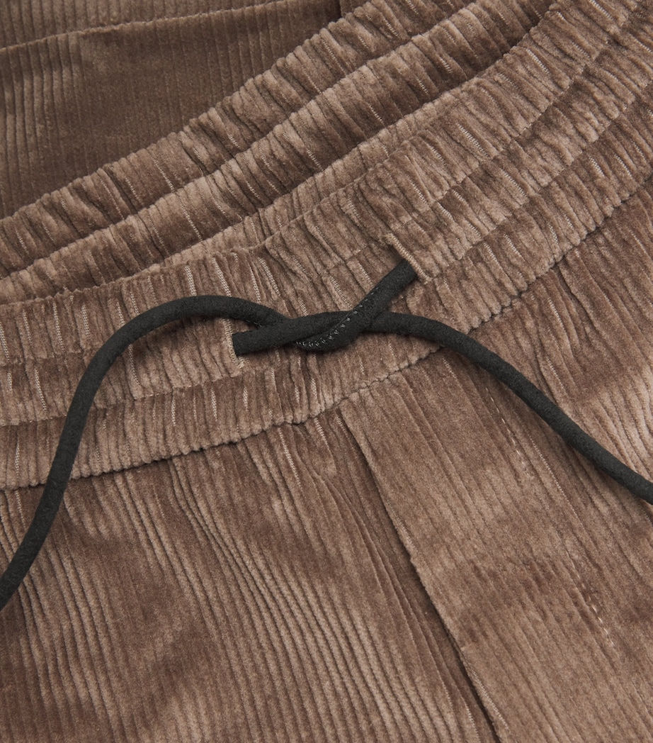 Cotton-Blend Corduroy Drawstring Trousers STEEL GREY N21 Image 5