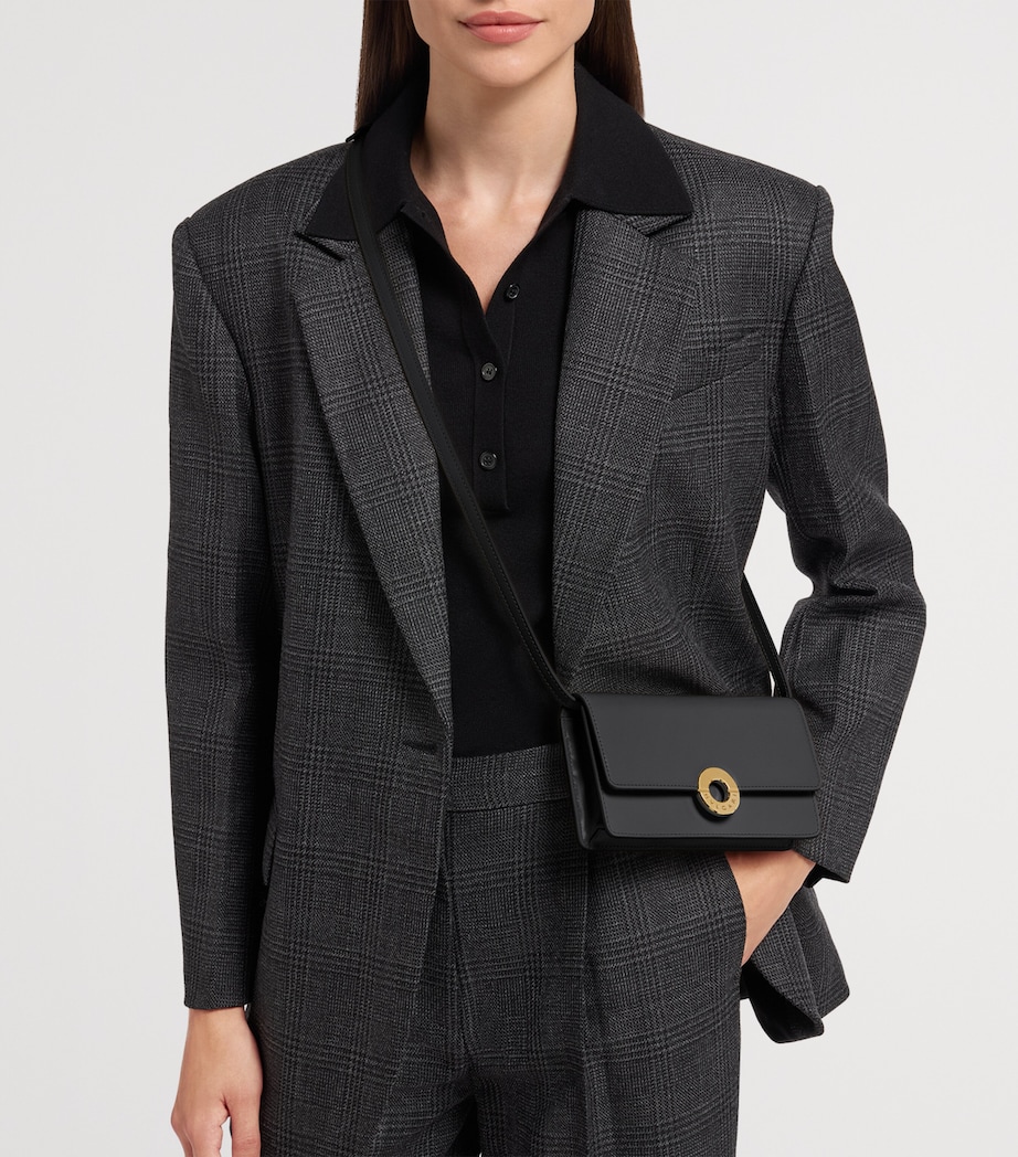 Leather Roma Clutch Bag BLACK Image 4