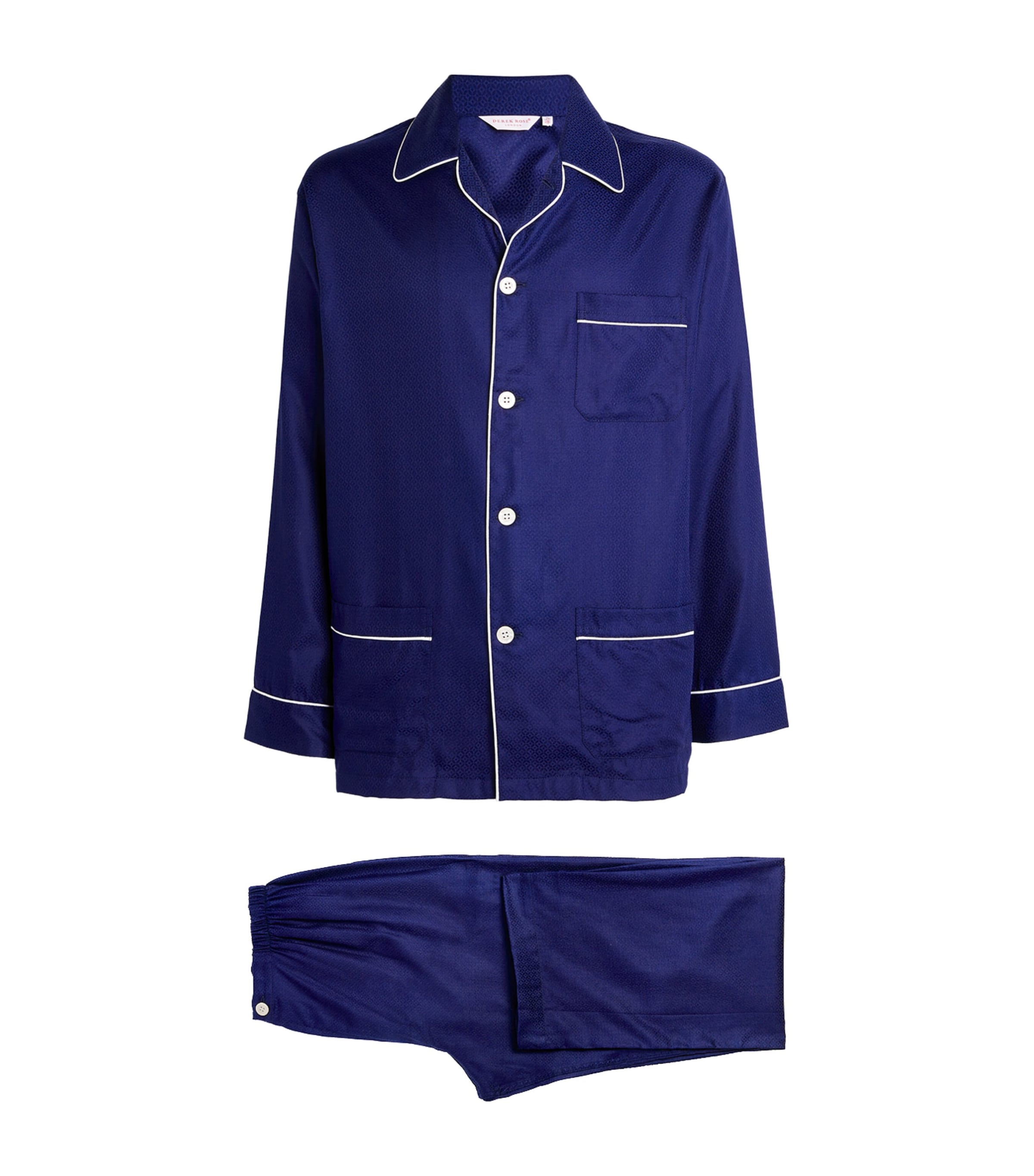 Shop Derek Rose Classic Pyjama Set In Navy