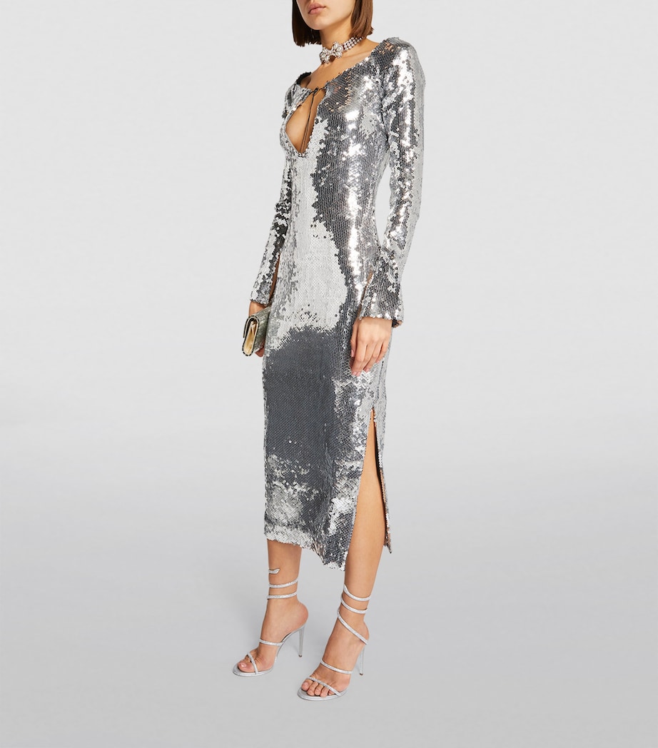 Embellished Cleo Sandals 105 SILVER Image 4