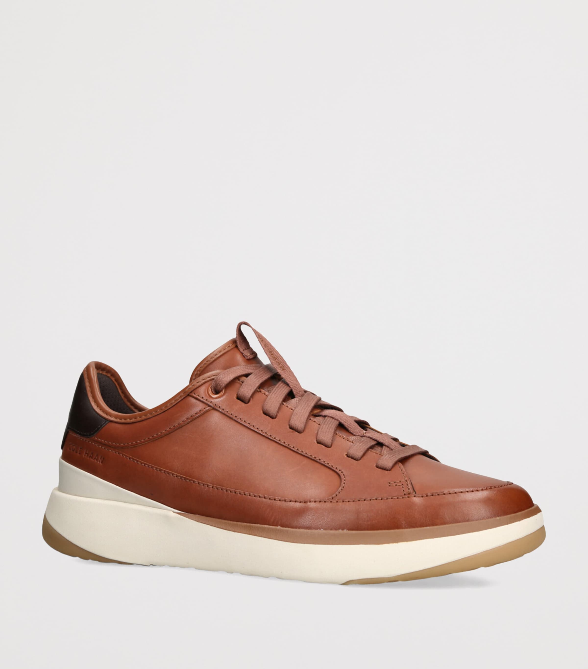 Cole Haan Leather GrandPrø All Day Court Sneakers Tan Comb Image 3