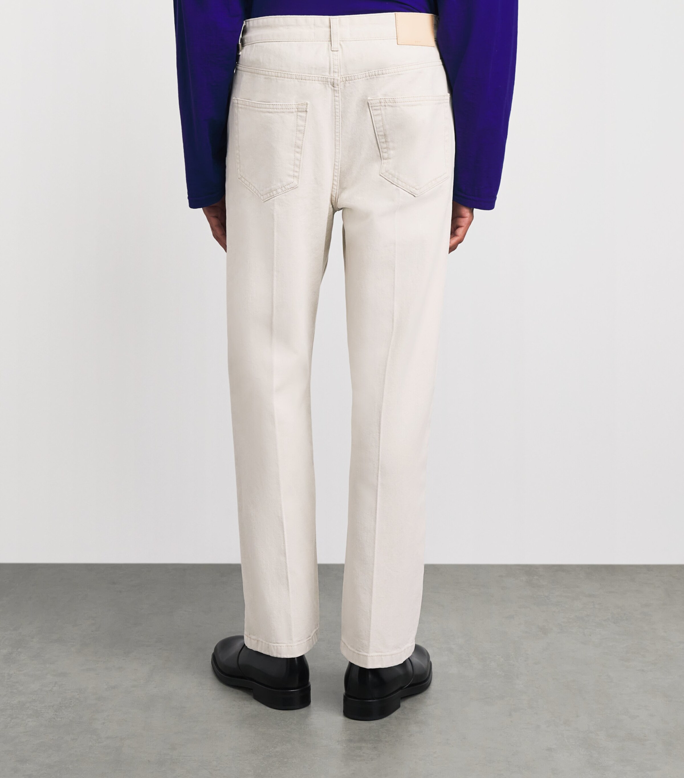 System Mens Straight Jeans Ecru Image 5