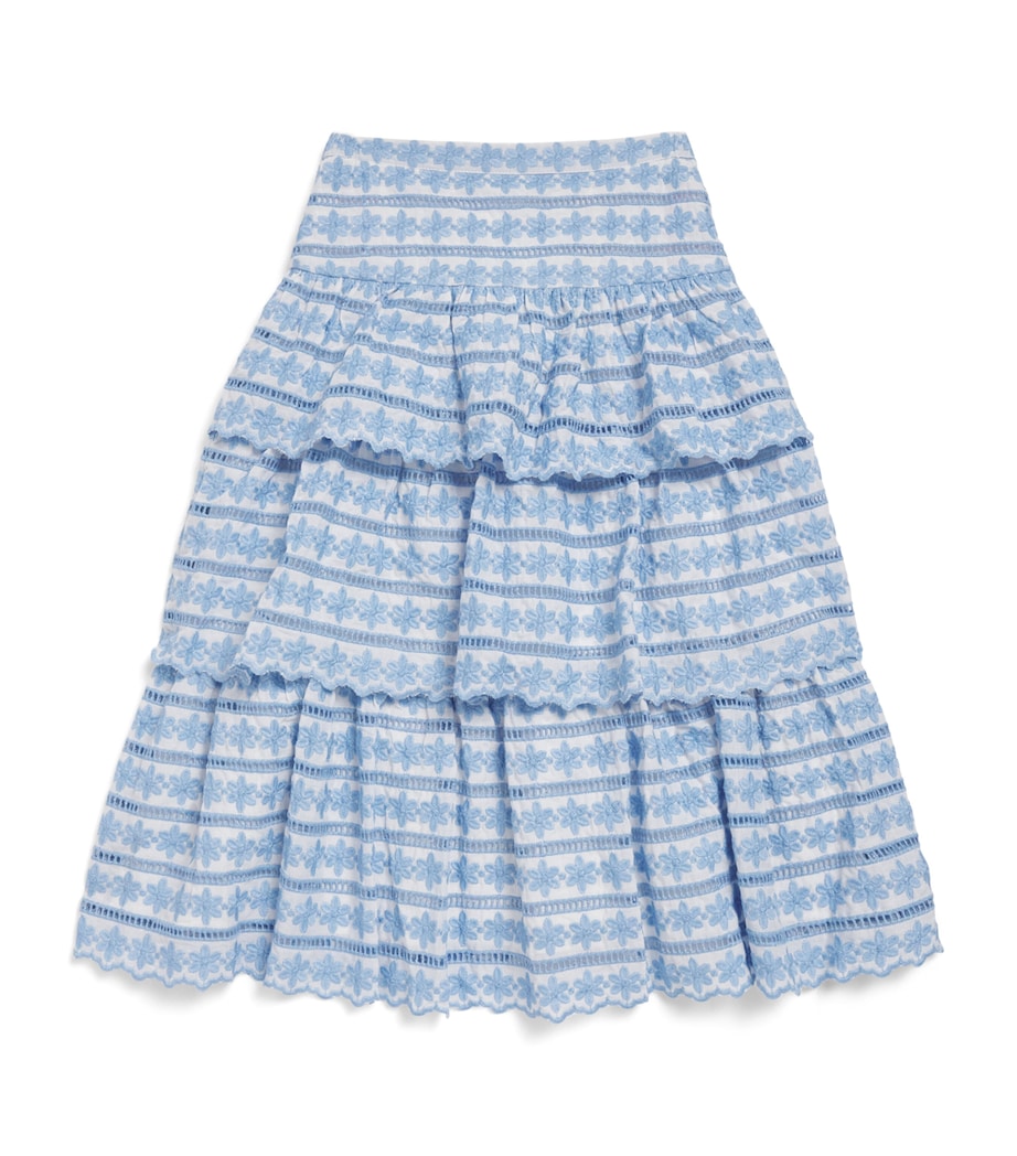 MARLO Frilled Odessa Maxi Skirt (2-16 Years) Powder Blue Image 1