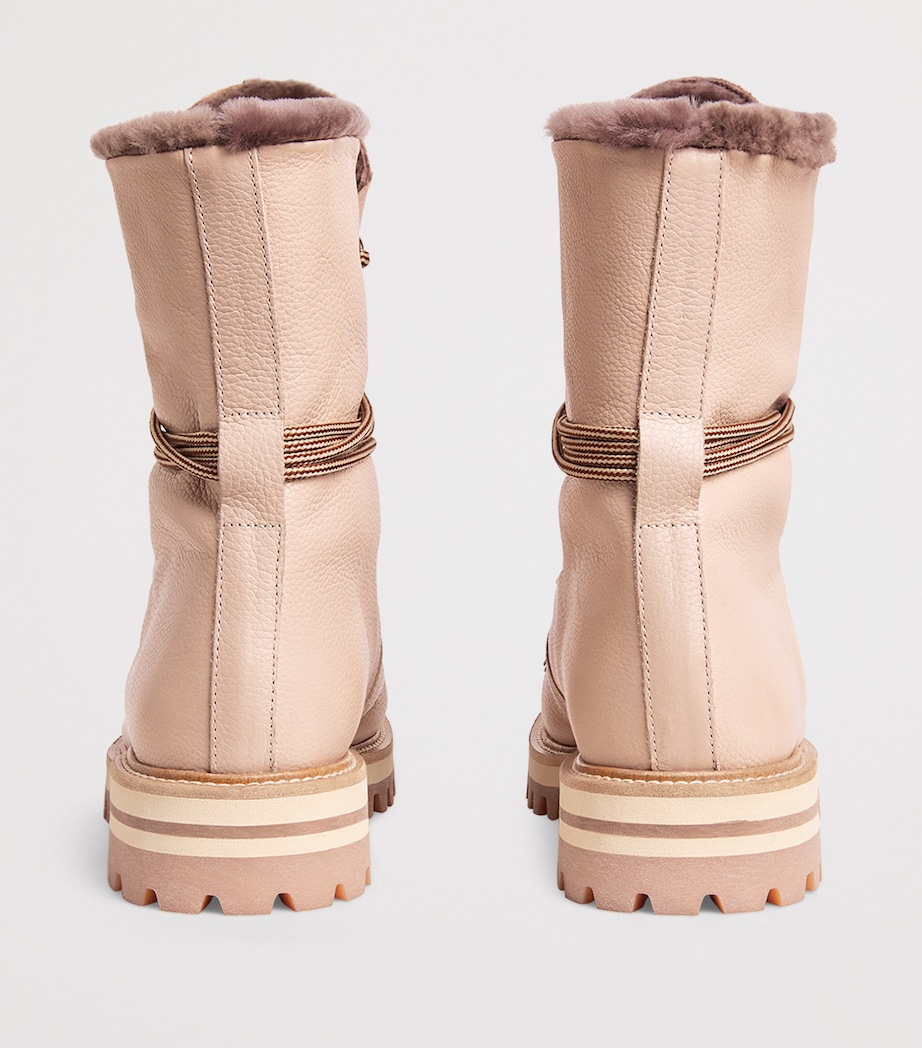 Leather Lace-Up Boots SABBIA Image 4