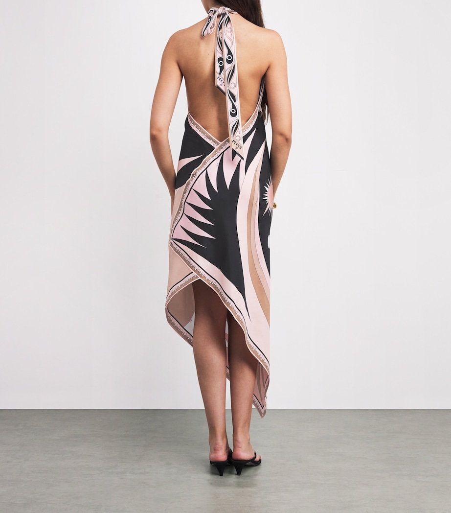 PUCCI Womens Silk Stella Midi Dress Nude Image 3