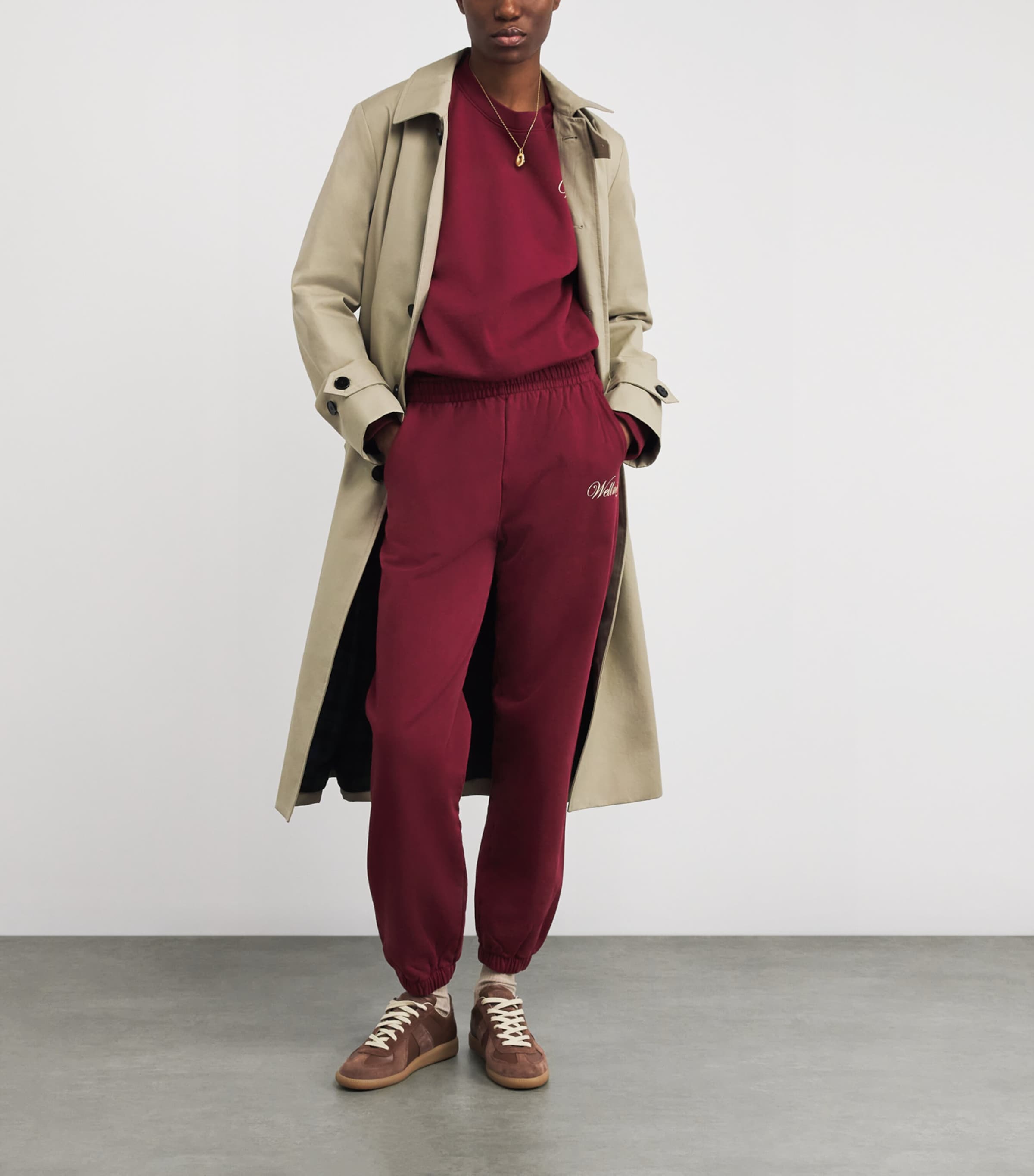 Cotton Soho Sweatpants 27 MERLOT Image 2