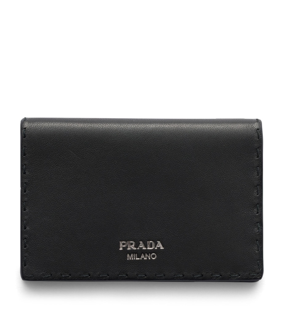 Prada Lambskin Bifold Wallet Black Image 1