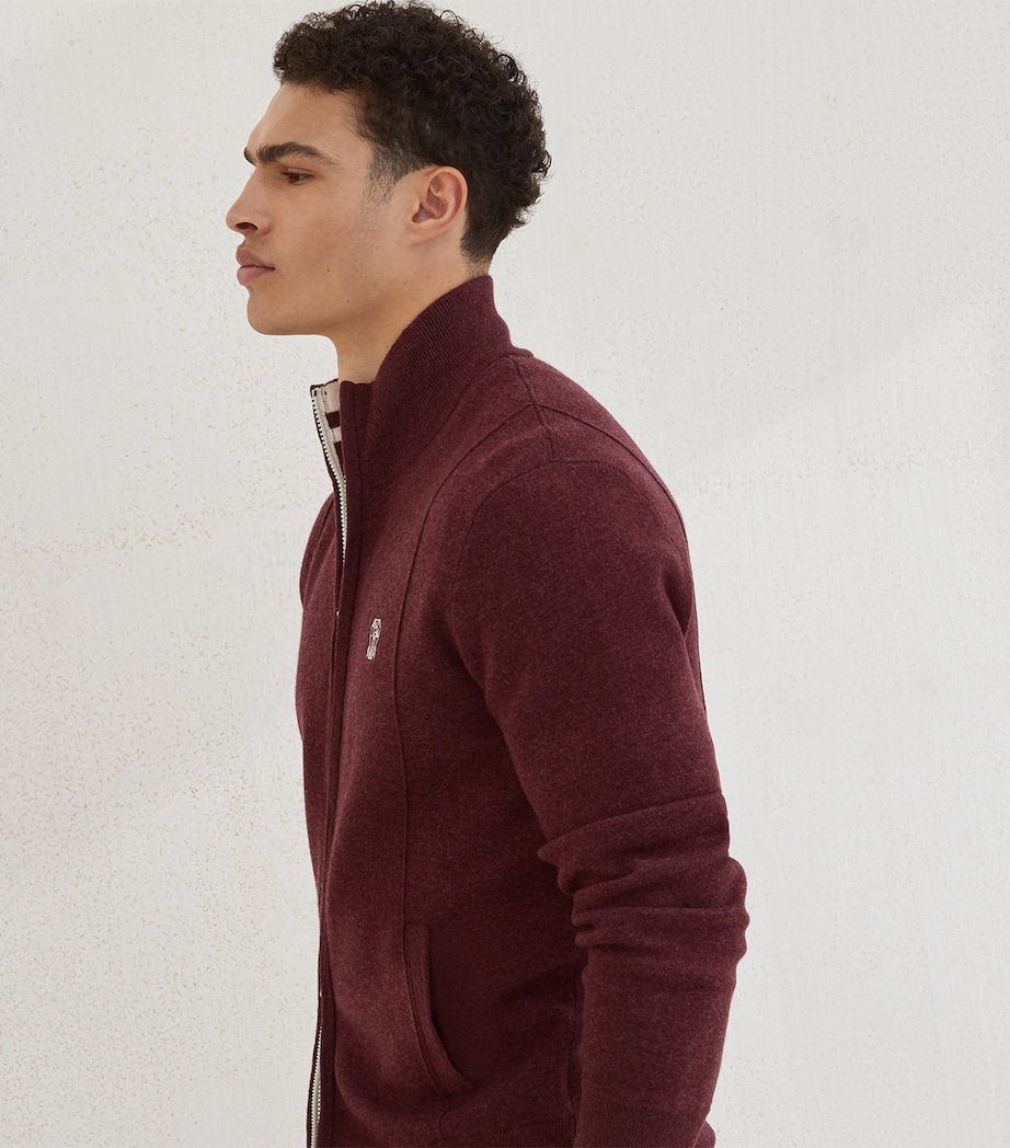 Cashmere Zip-Up Cardigan CLP63 Image 6