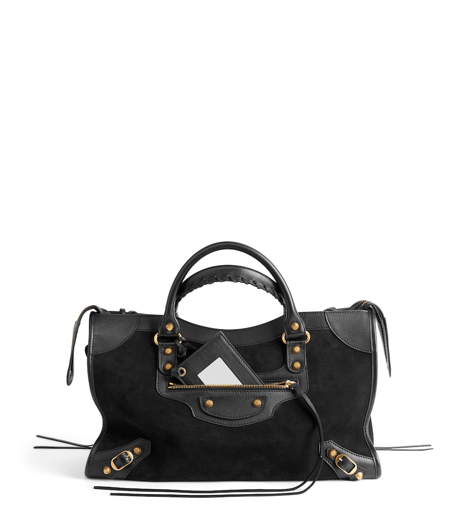 Balenciaga Medium Suede Le City Top-Handle Bag Image 1