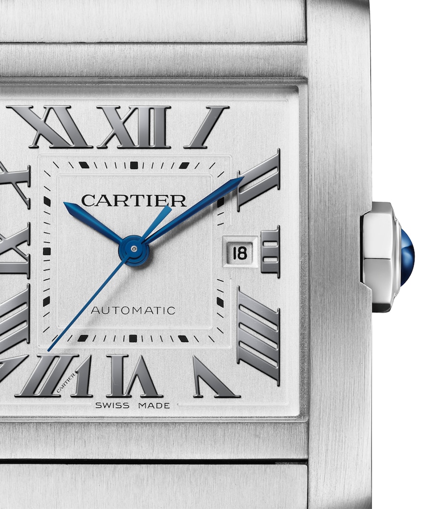 Large Steel Tank Française Watch 30.5mm SILVER Image 6