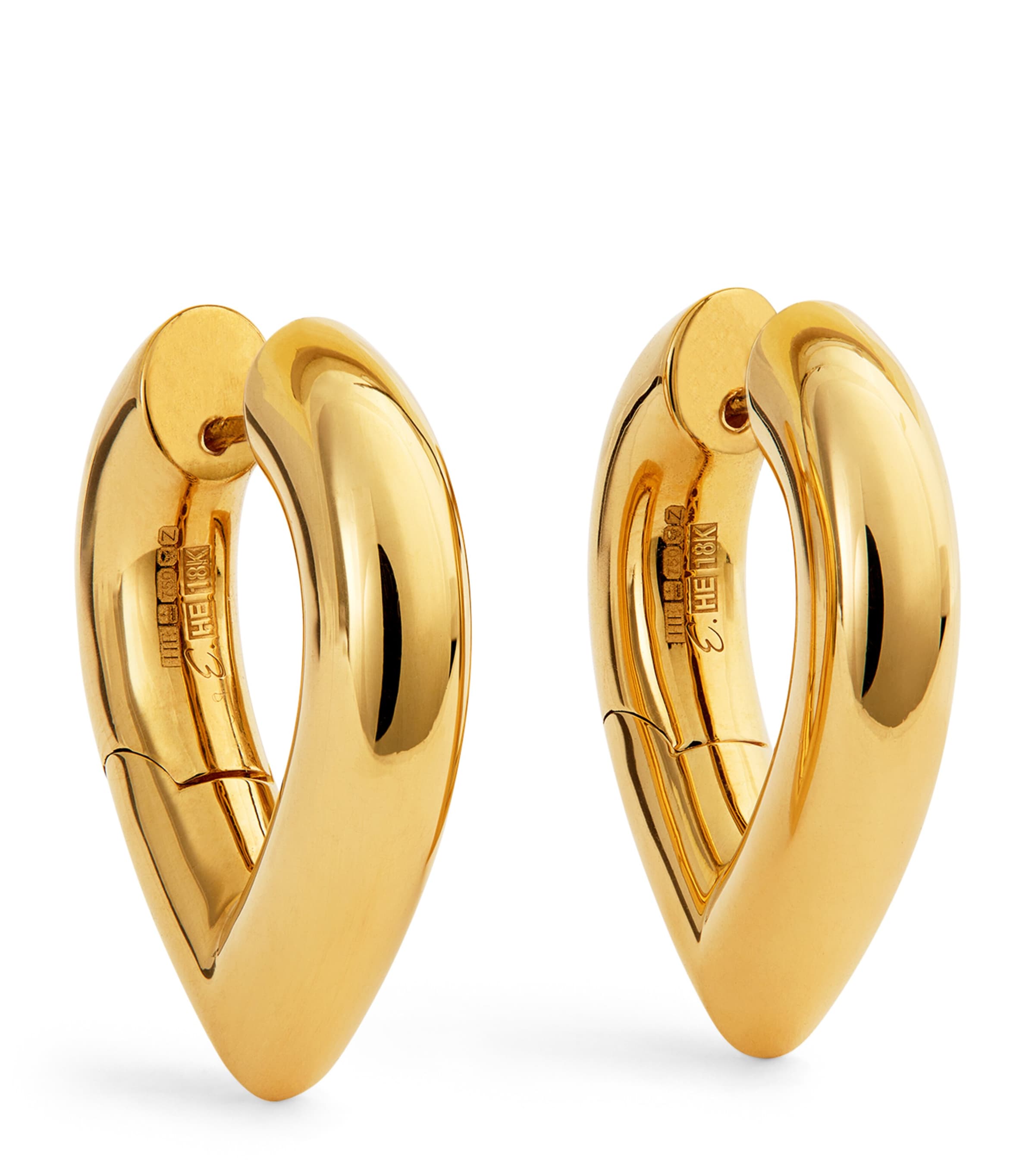 Engelbert Big Yellow Gold Drop Link Earrings