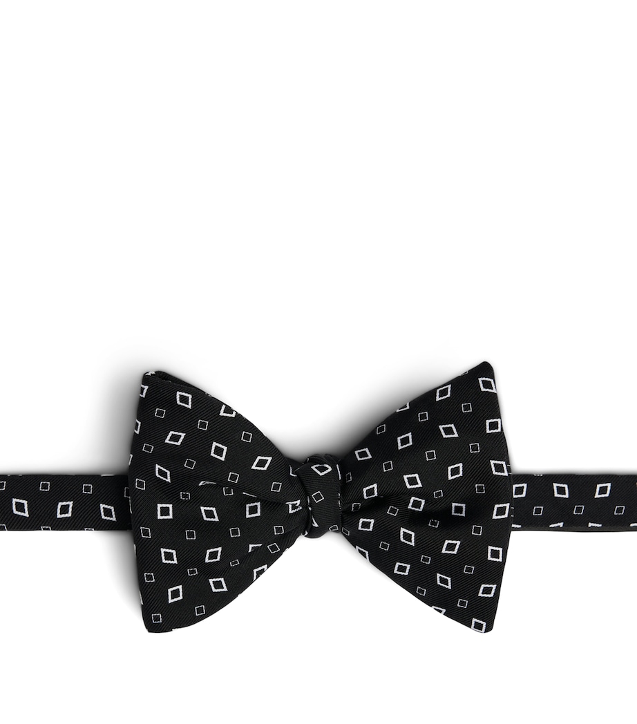 Dunhill Mulberry Silk Printed Bow Tie Image 1
