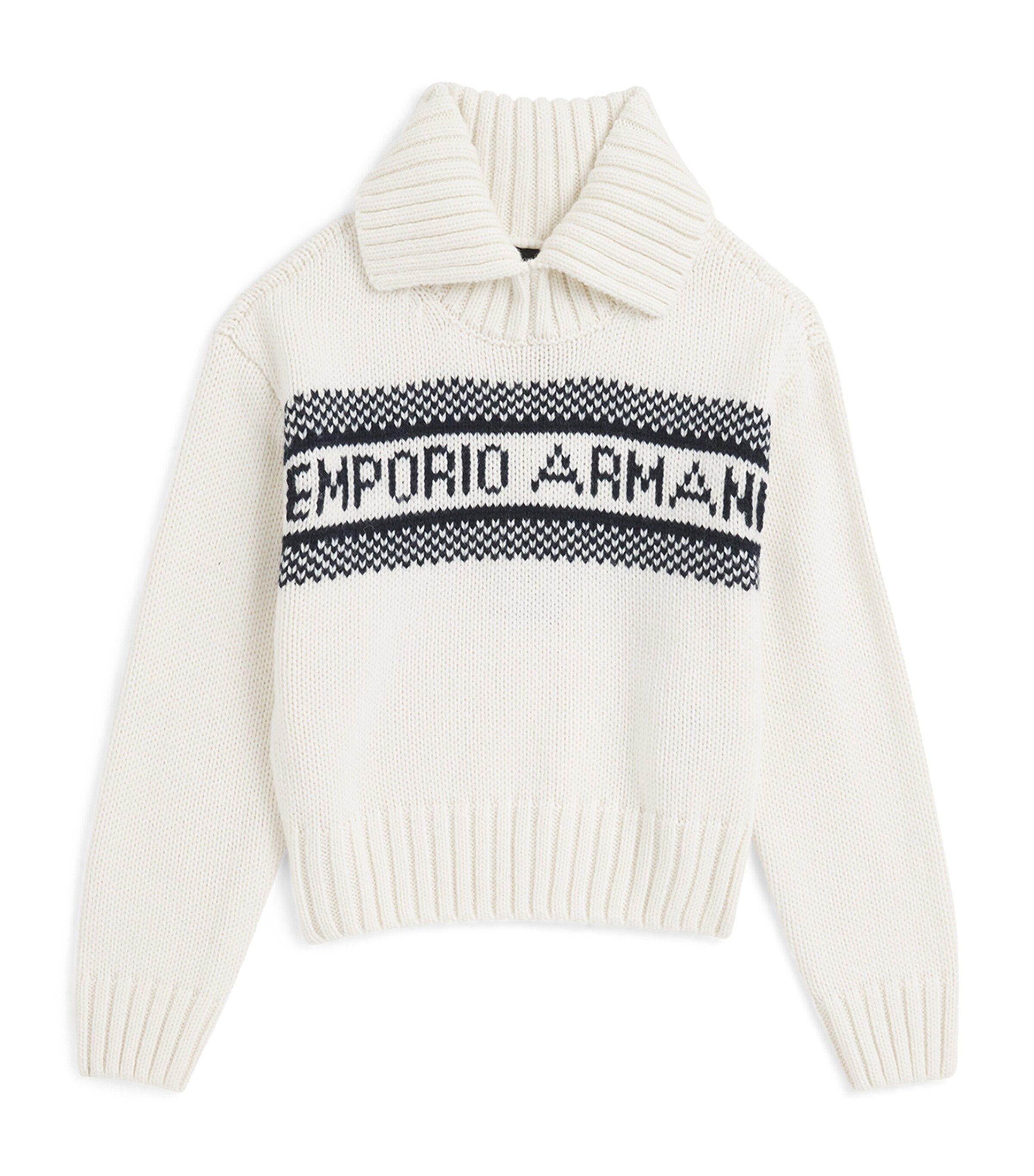 Emporio Armani Kids Virgin Wool-Blend Sweatshirt (4-14 Years) | Girls Clothing | Sweatshirts & Hoodies | Designers | Emporio Armani