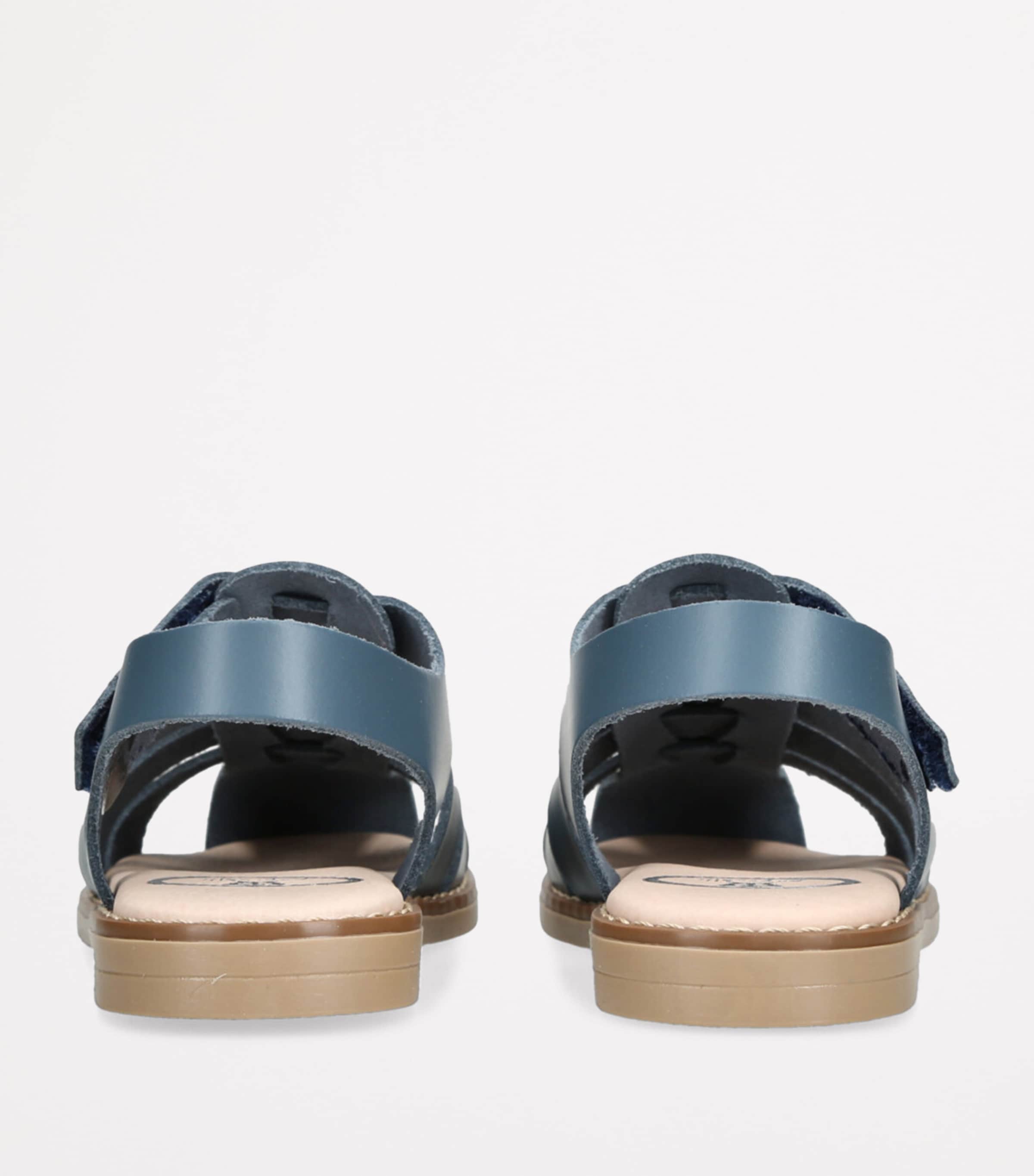 papouelli Leather Momo Sandals Blue Image 2