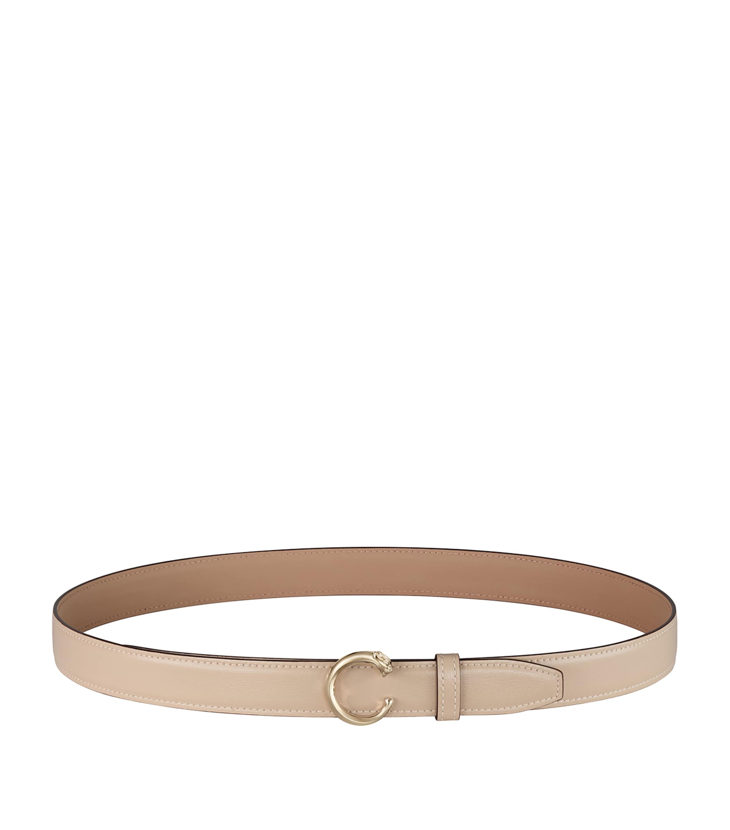 Cartier Small Leather Panthère de Cartier Belt Cord Beige Image 1