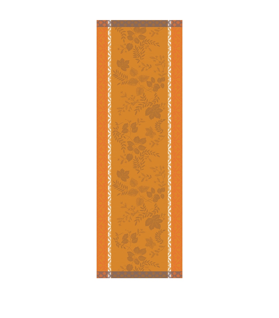Le Jacquard Français Cotton Manor Lane Table Runner (50cm x 150cm) Orange Image 1