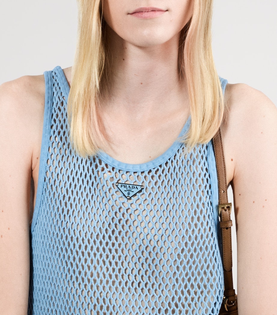 Cotton Mesh Mini Dress F0637 Image 3