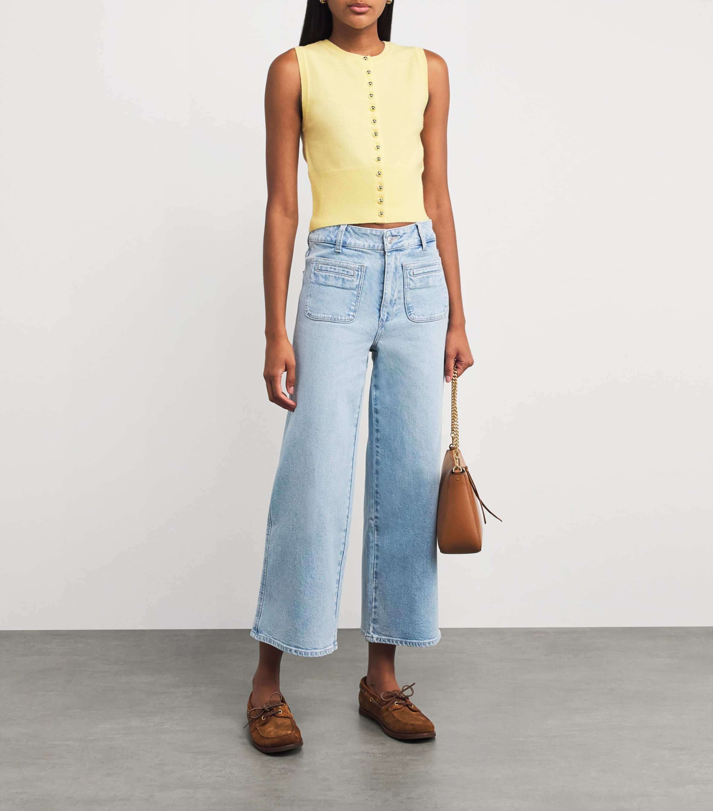 Wool Sleeveless Cardigan BABY YELLOW Image 2