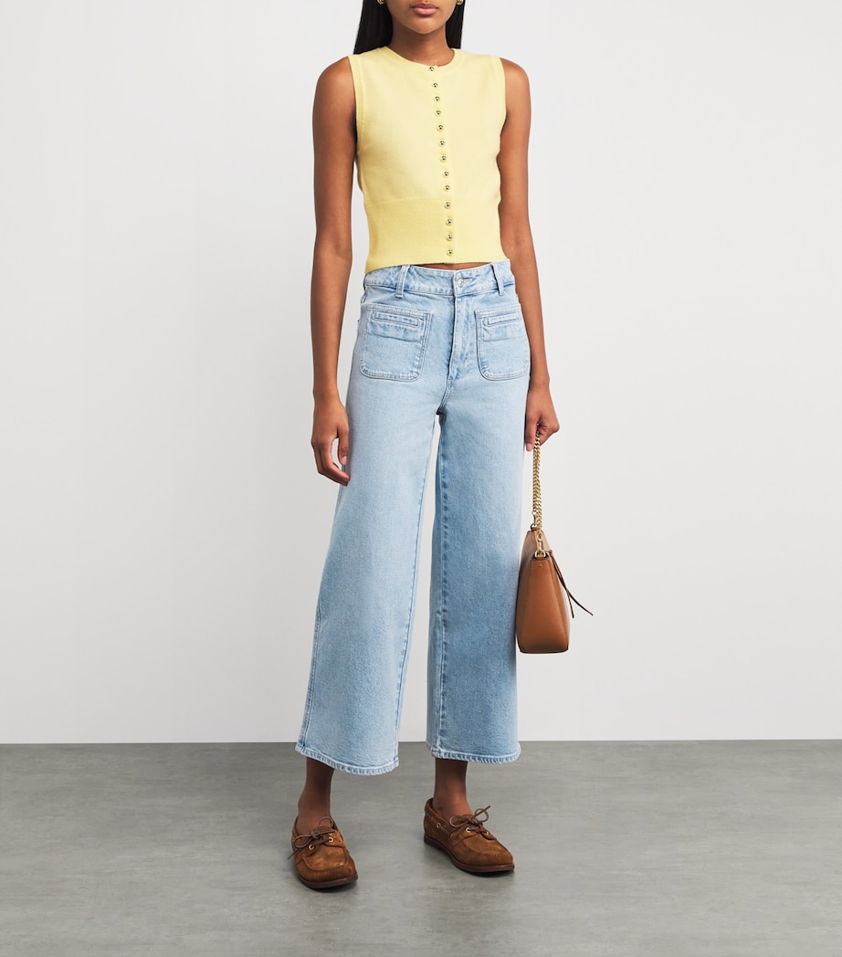 Wool Sleeveless Cardigan BABY YELLOW Image 2