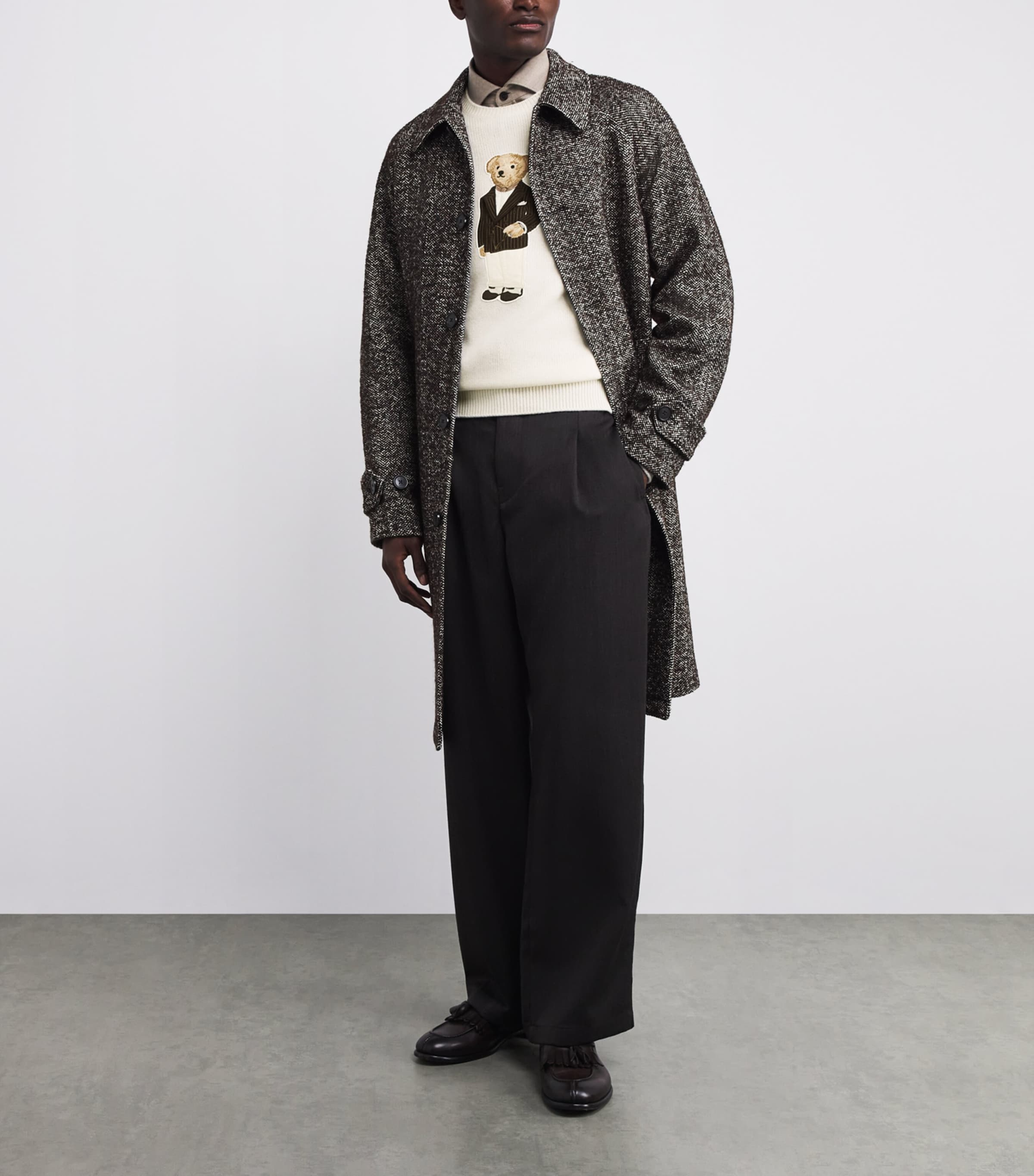 Cashmere Polo Bear Sweater CLASSIC CREAM Image 2