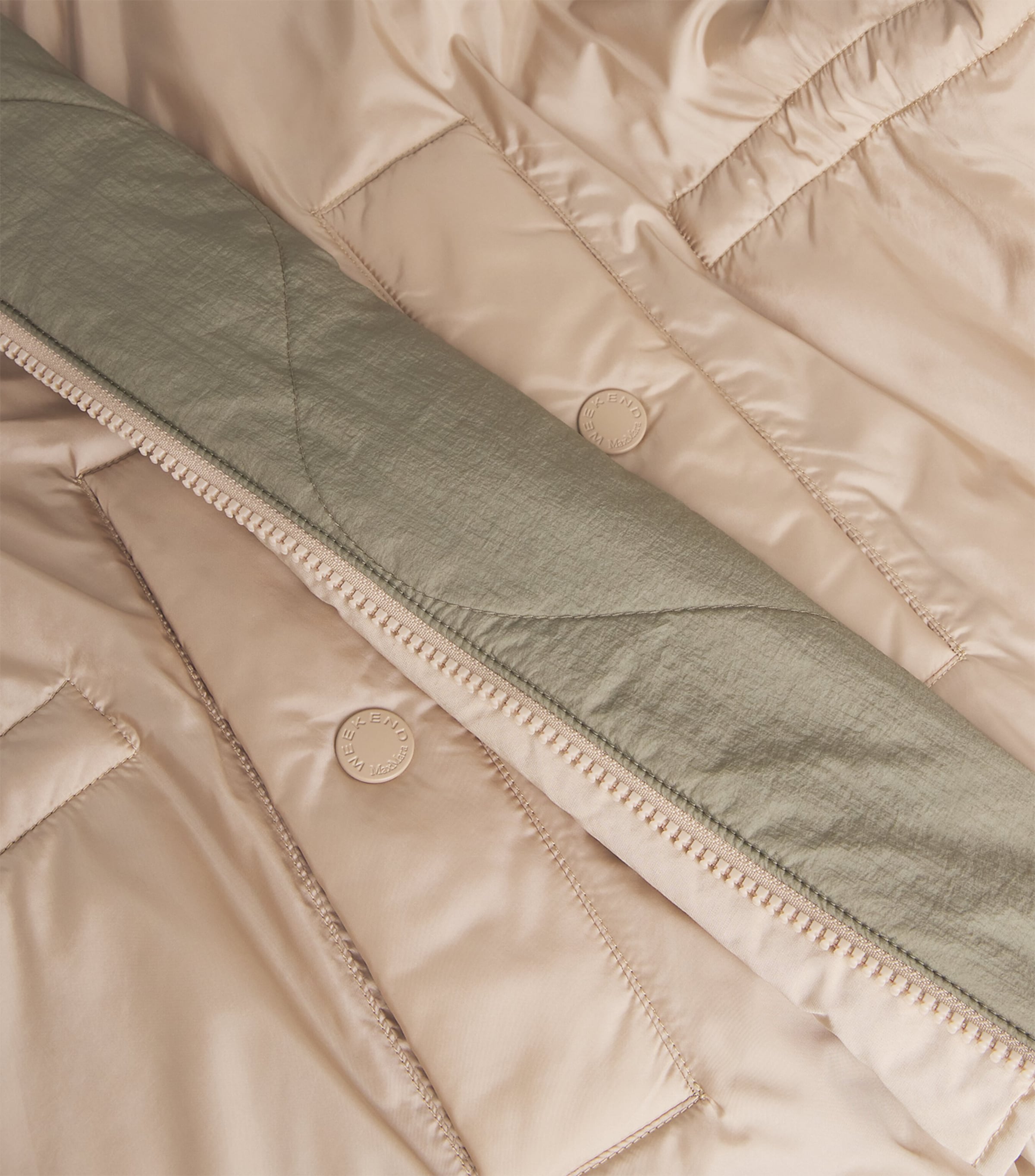 Reversible Padded Cape Jacket BEIGE Image 5