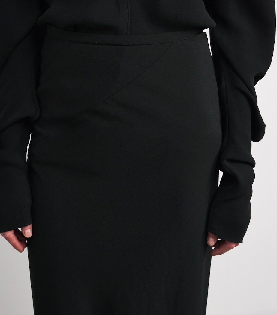 Aurelina Wool Pencil Skirt BLACK Image 5