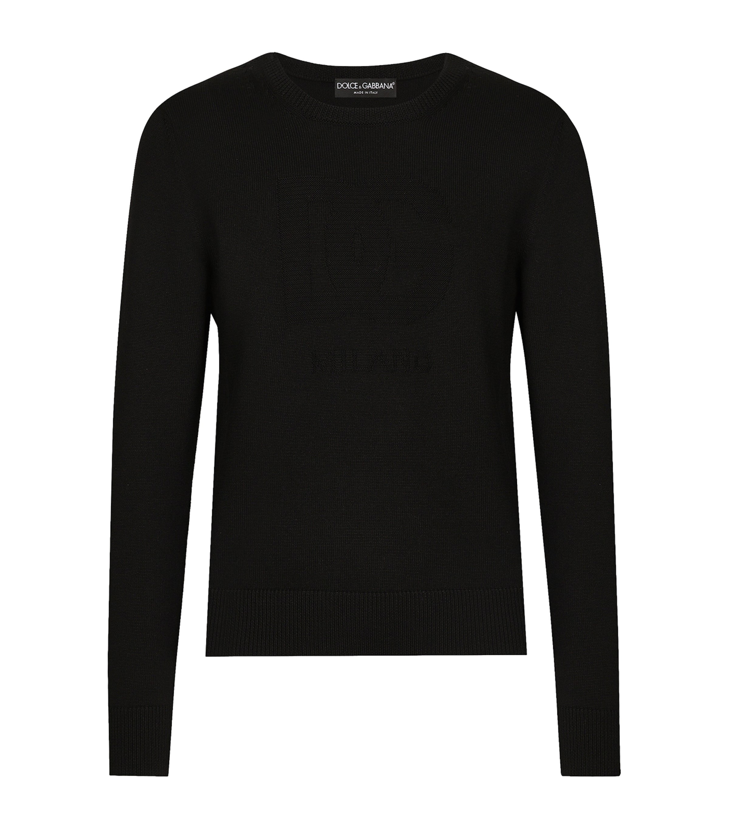 Shop Dolce & Gabbana Virgin Wool Logo Sweater