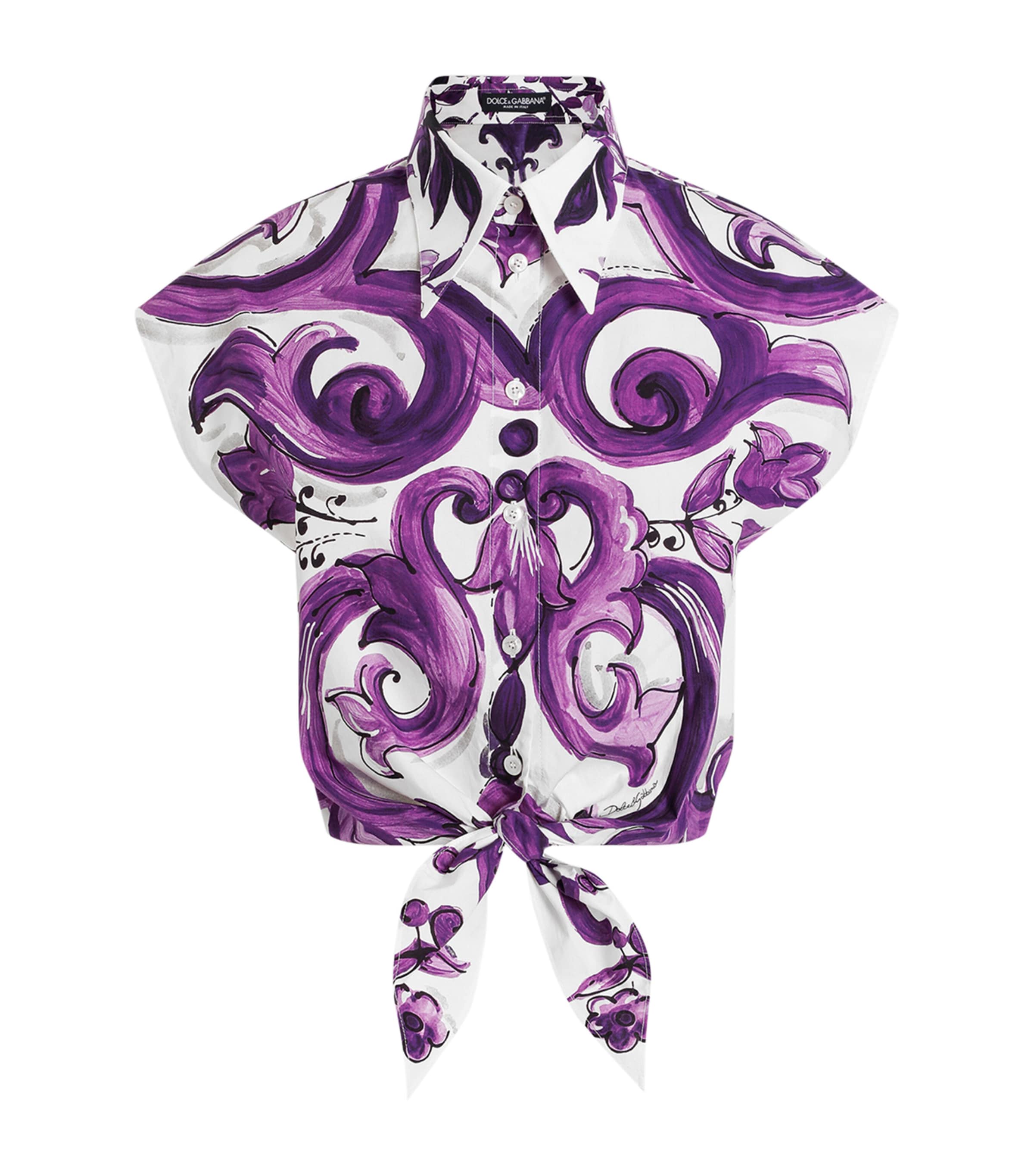 Dolce & Gabbana Cotton Majolica Print Shirt