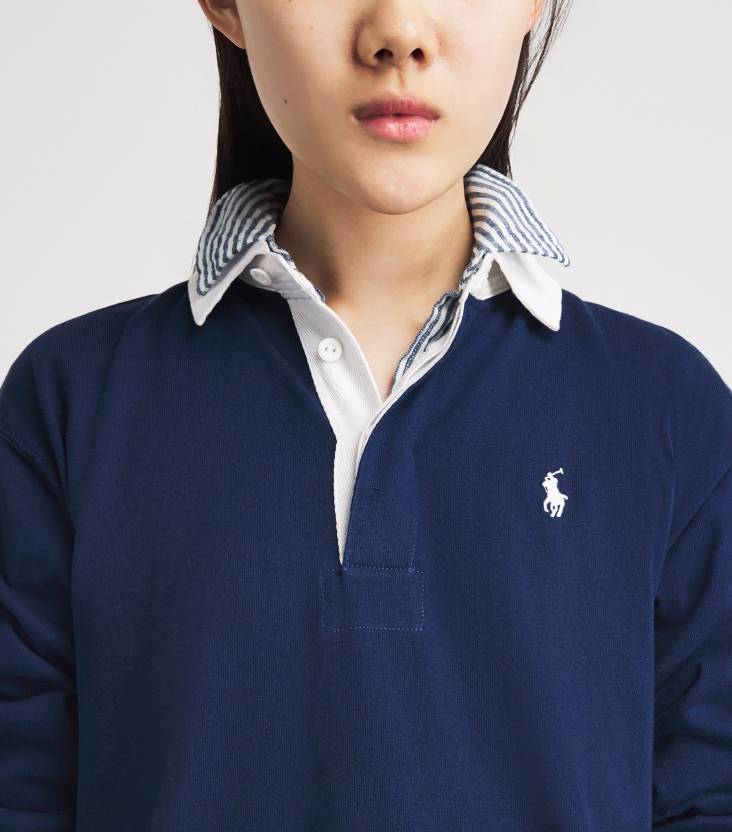 Polo Ralph Lauren Womens Cotton Rugby Shirt Eastside Royal Image 3