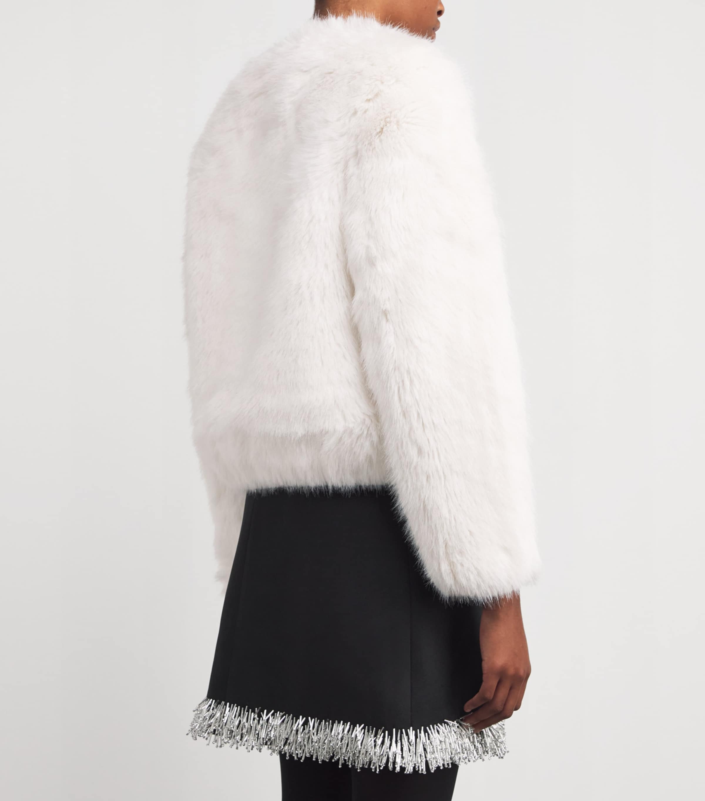 Faux Fur Jacket IVORY Image 4
