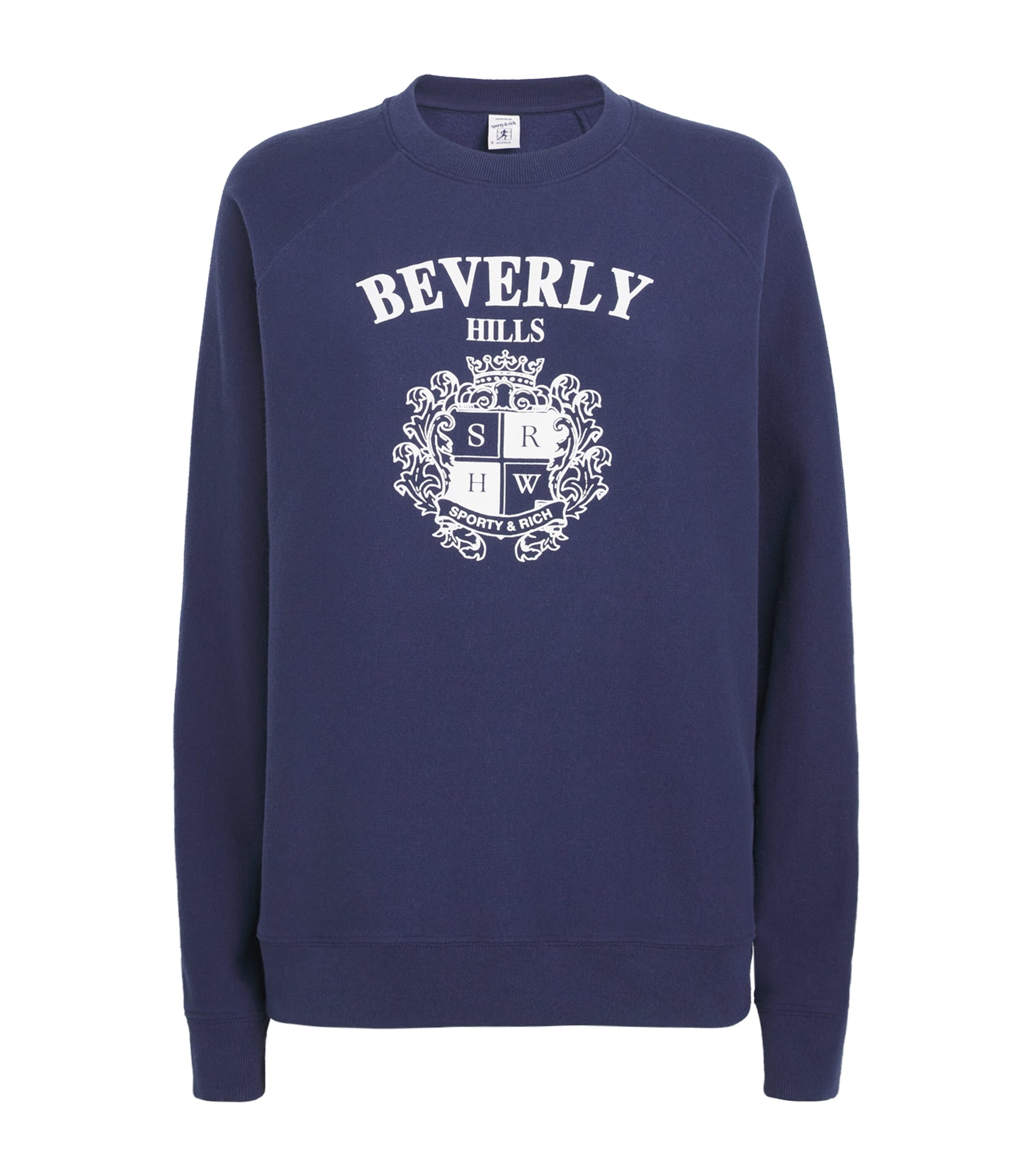 Sporty & Rich Beverly Hills Crest Sweatshirt | Women Clothing | Tops | Sweatshirts & Hoodies | Loungewear | Lounge Tops | Designers | Sporty & Rich