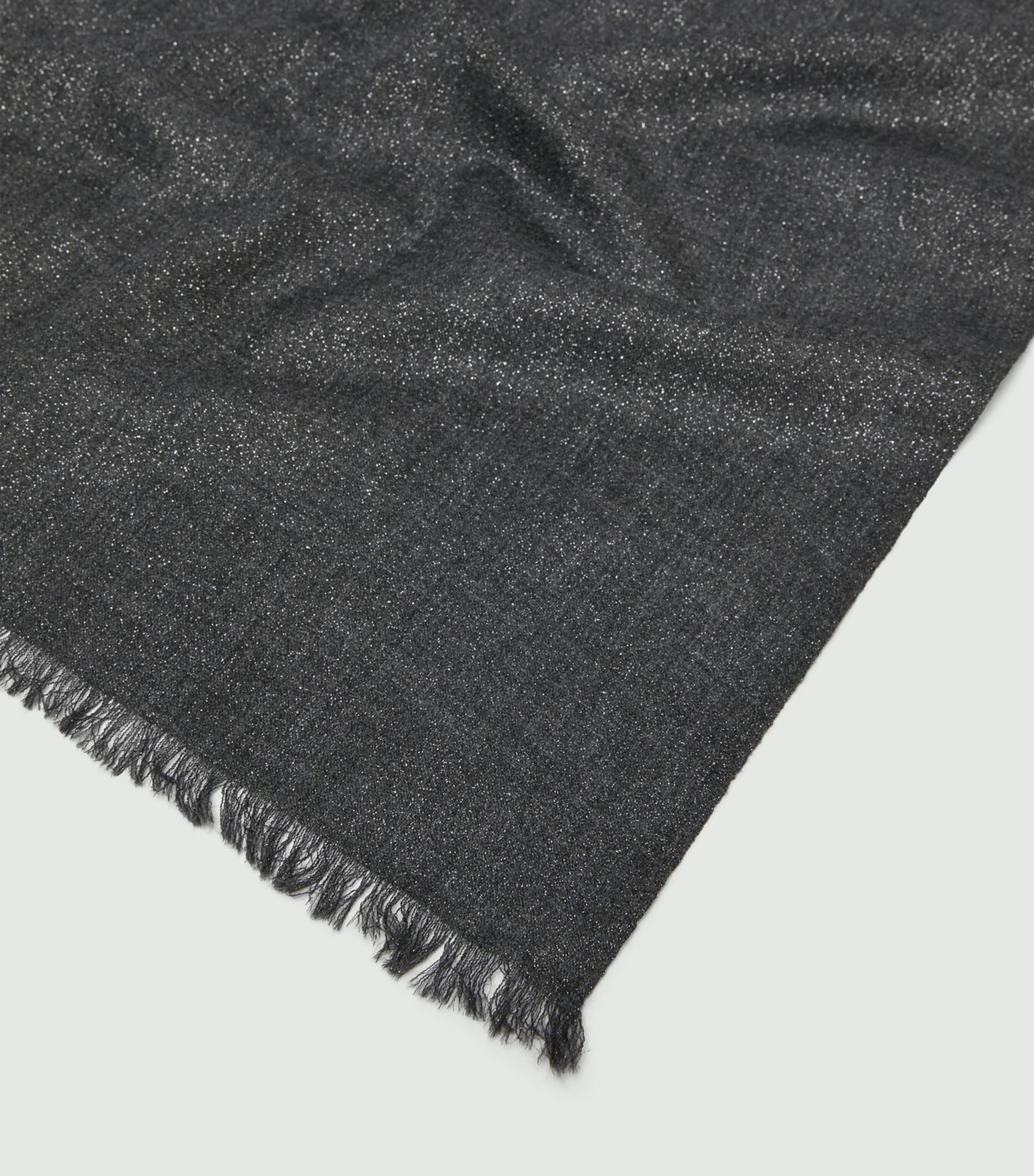 Marella Wool-Blend Lurex Scarf Grey Image 4