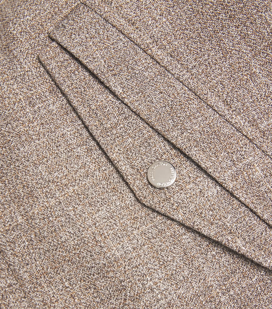 Wool-Silk-Linen Collar Jacket CAFE AU LAIT Image 6