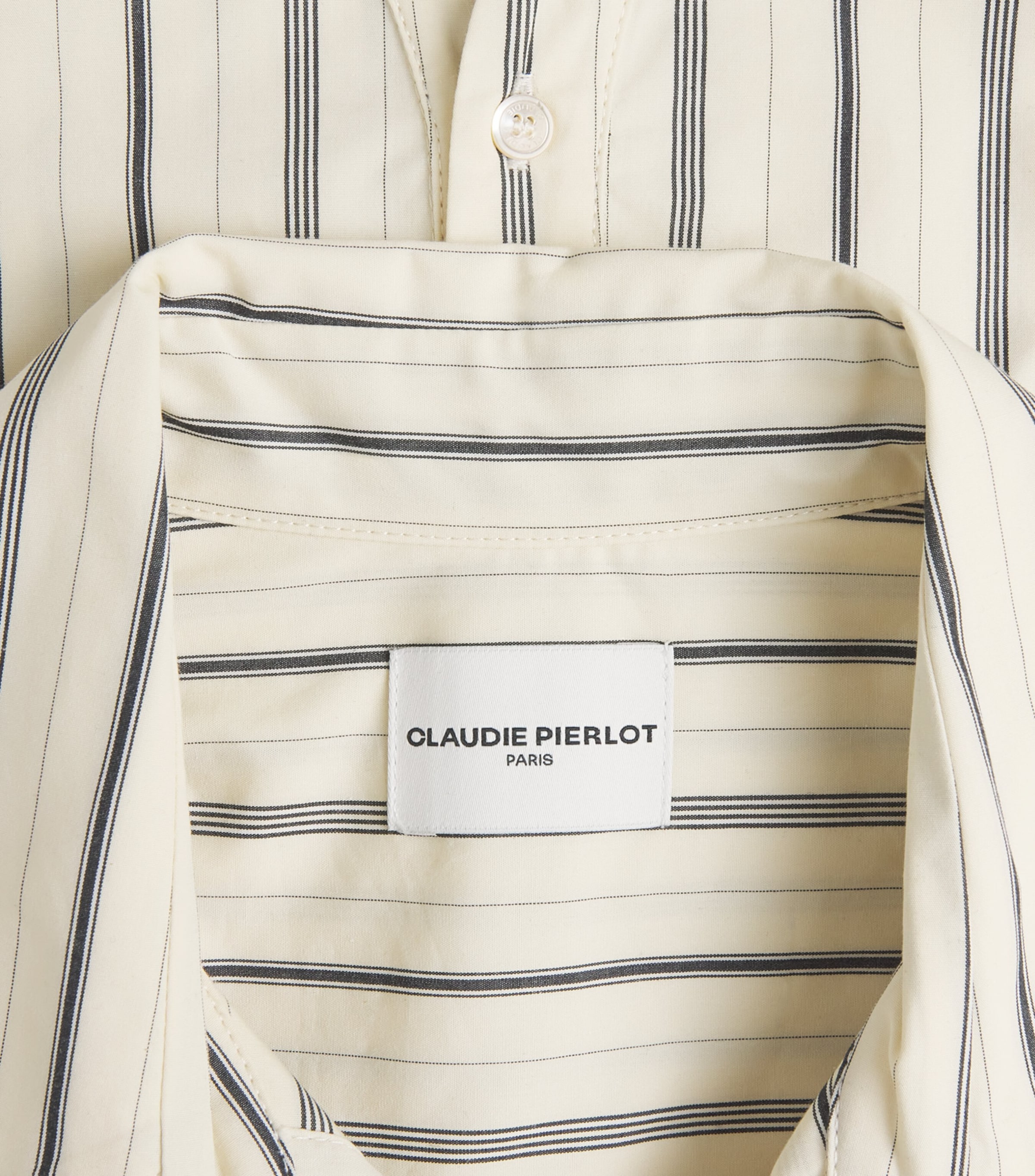 Claudie Pierlot Womens Cotton Poplin Stripe Shirt Dual Color Image 6