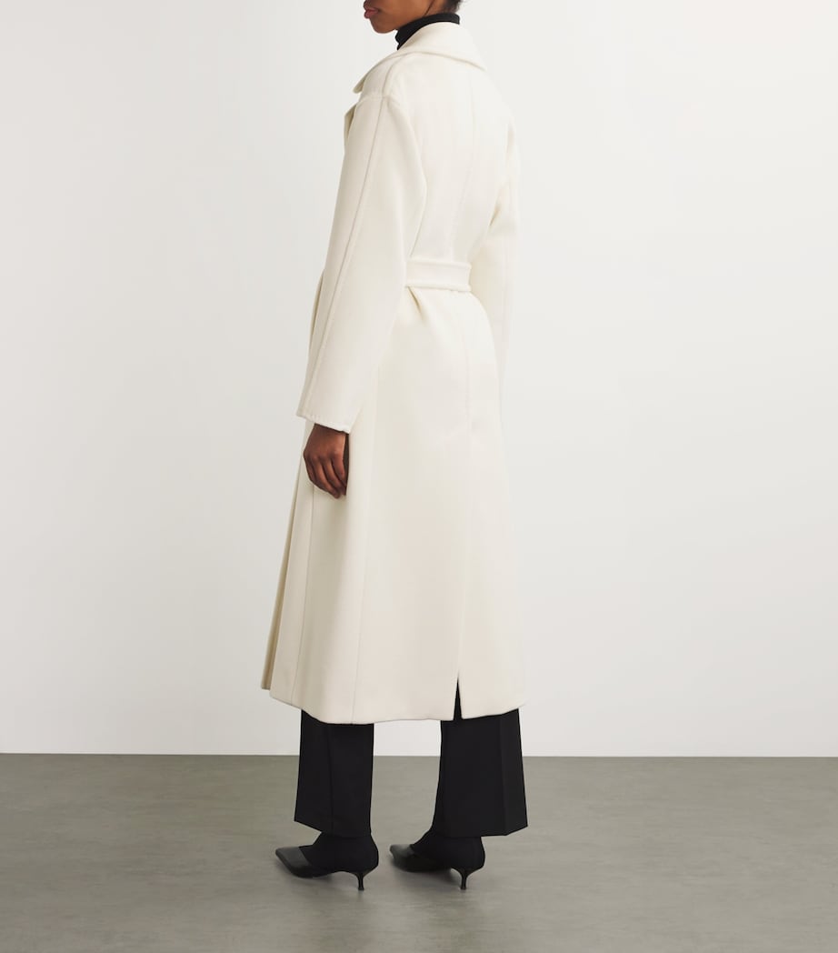 Wool-Blend Belted Coat WHITE Image 4