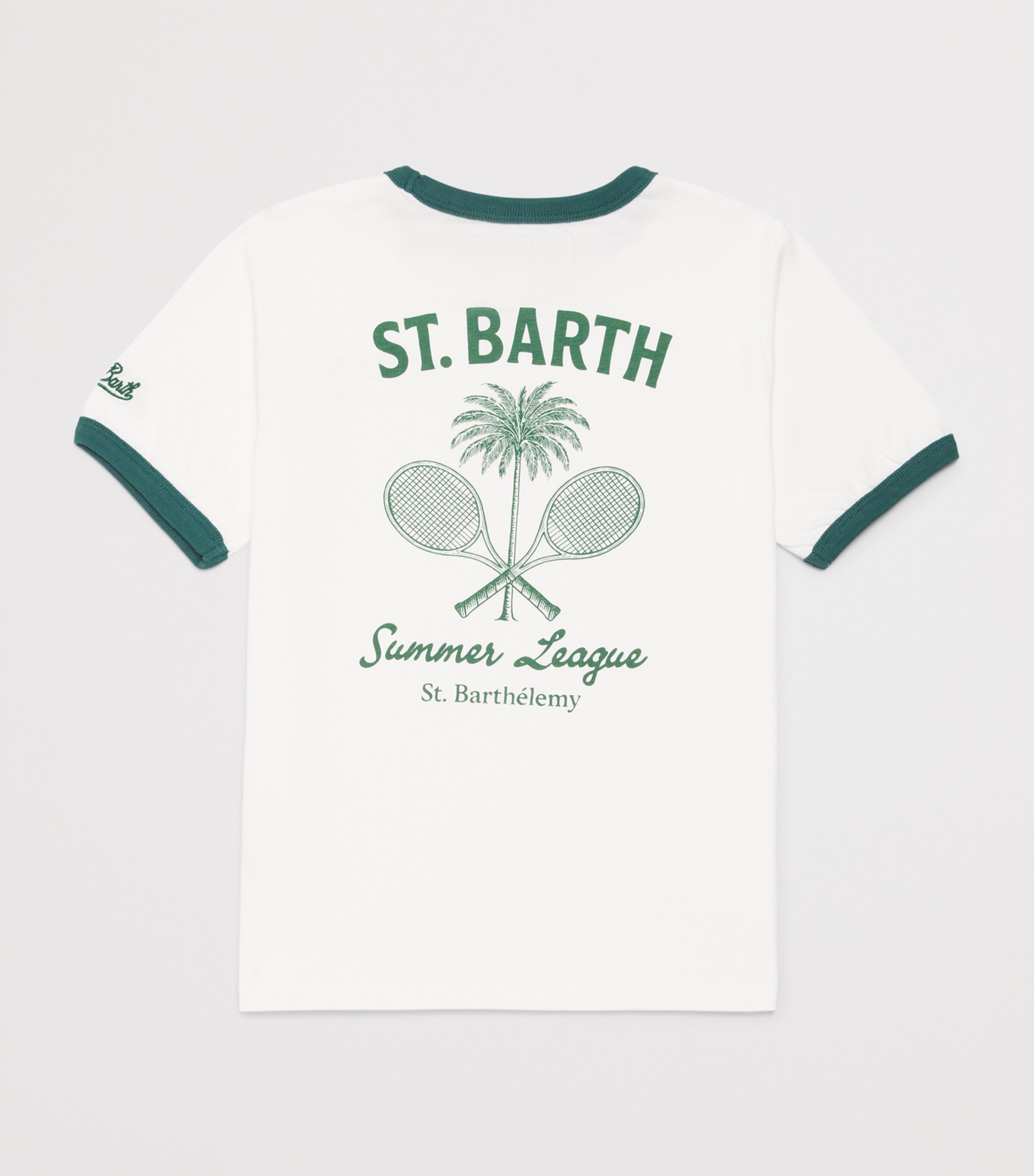 Mc2 Saint Barth Kids Organic Cotton Dean Jr T-Shirt (2-14 Years) Tennis League Image 2