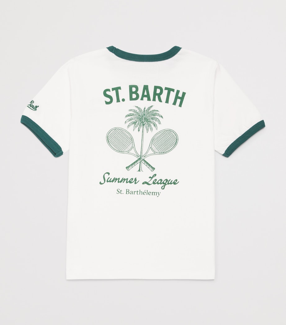 Mc2 Saint Barth Kids Organic Cotton Dean Jr T-Shirt (2-14 Years) Tennis League Image 2