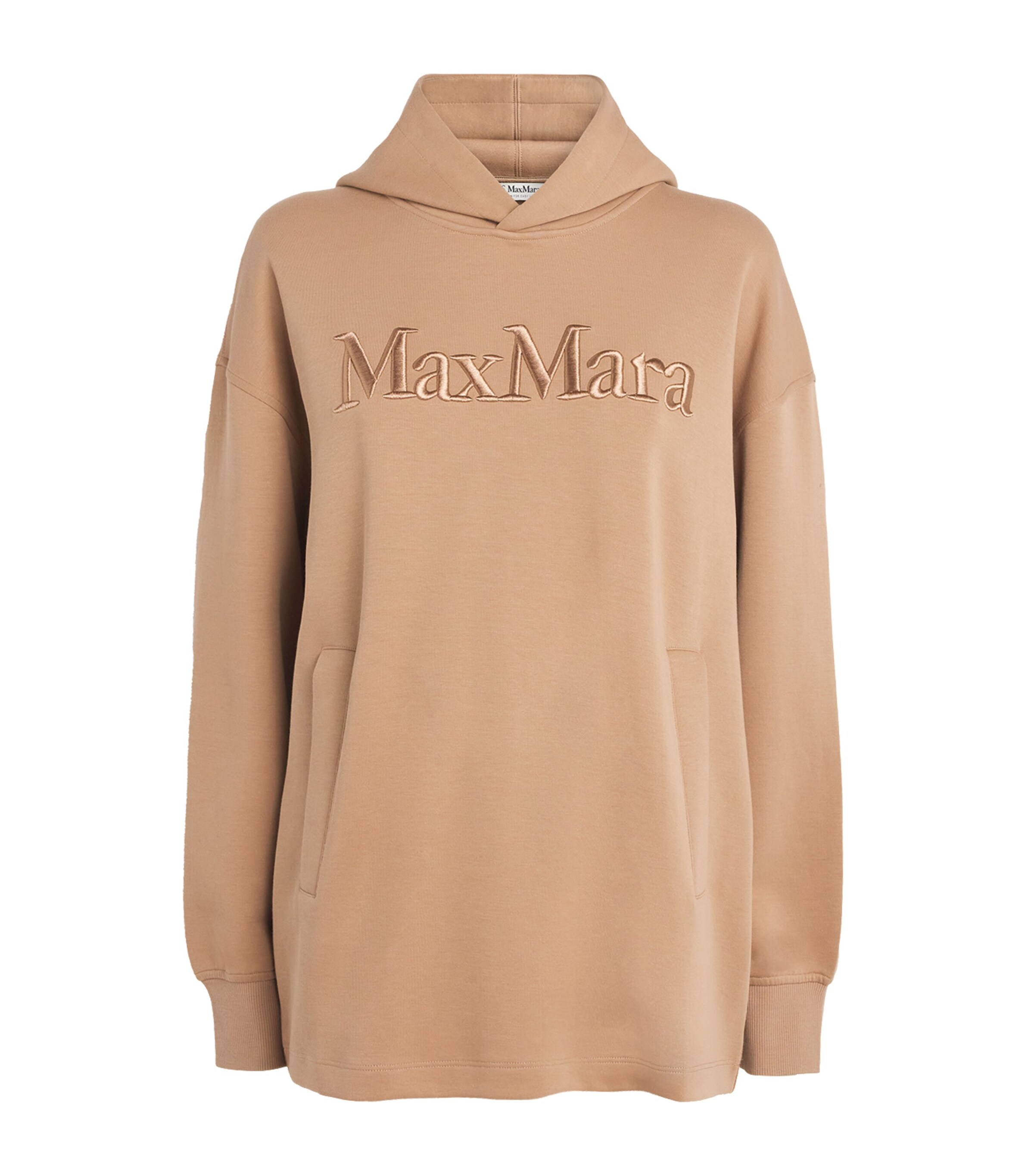 Max Mara Cotton-Blend Logo Hoodie | Designers | Max Mara | Women Clothing | Tops | Sweatshirts & Hoodies