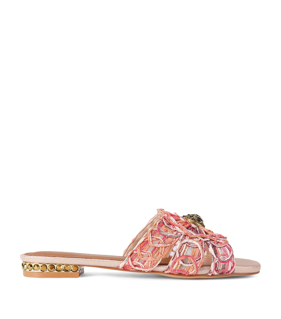 Kurt Geiger London Woven Chelsea Flat Sandals Pink Comb Image 1
