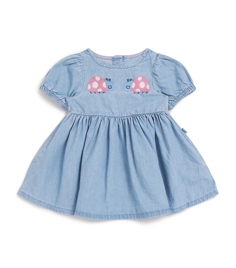 Stella McCartney Kids Ladybird Denim Dress (3-36 Months) Blue Image 1