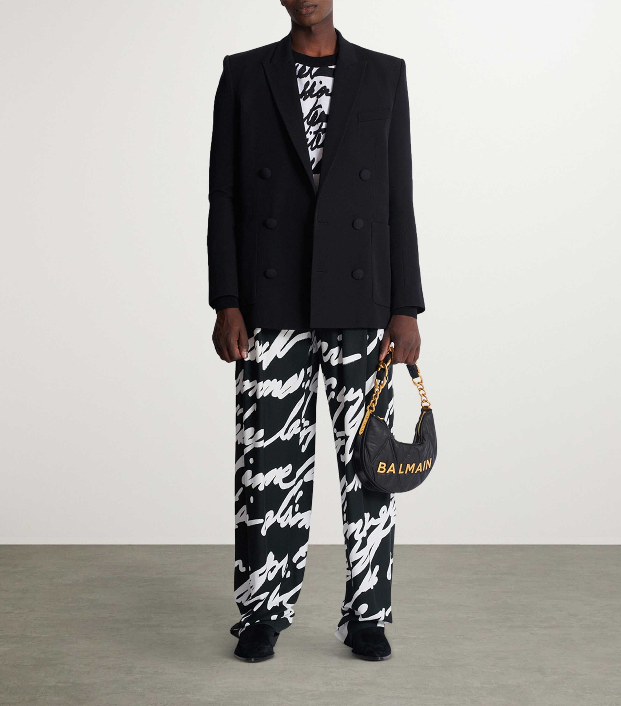 Wool Grain De Poudre Blazer 0PA NOIR Image 8