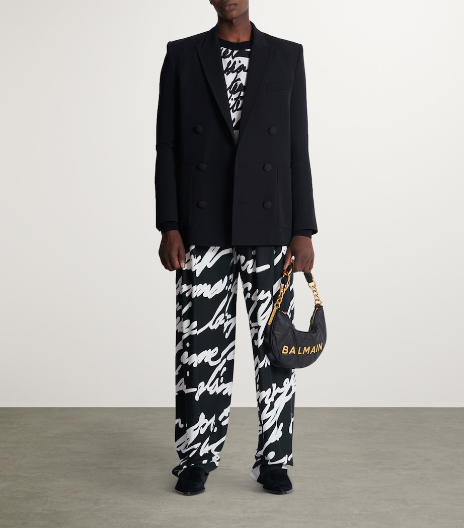 Wool Grain De Poudre Blazer 0PA NOIR Image 8