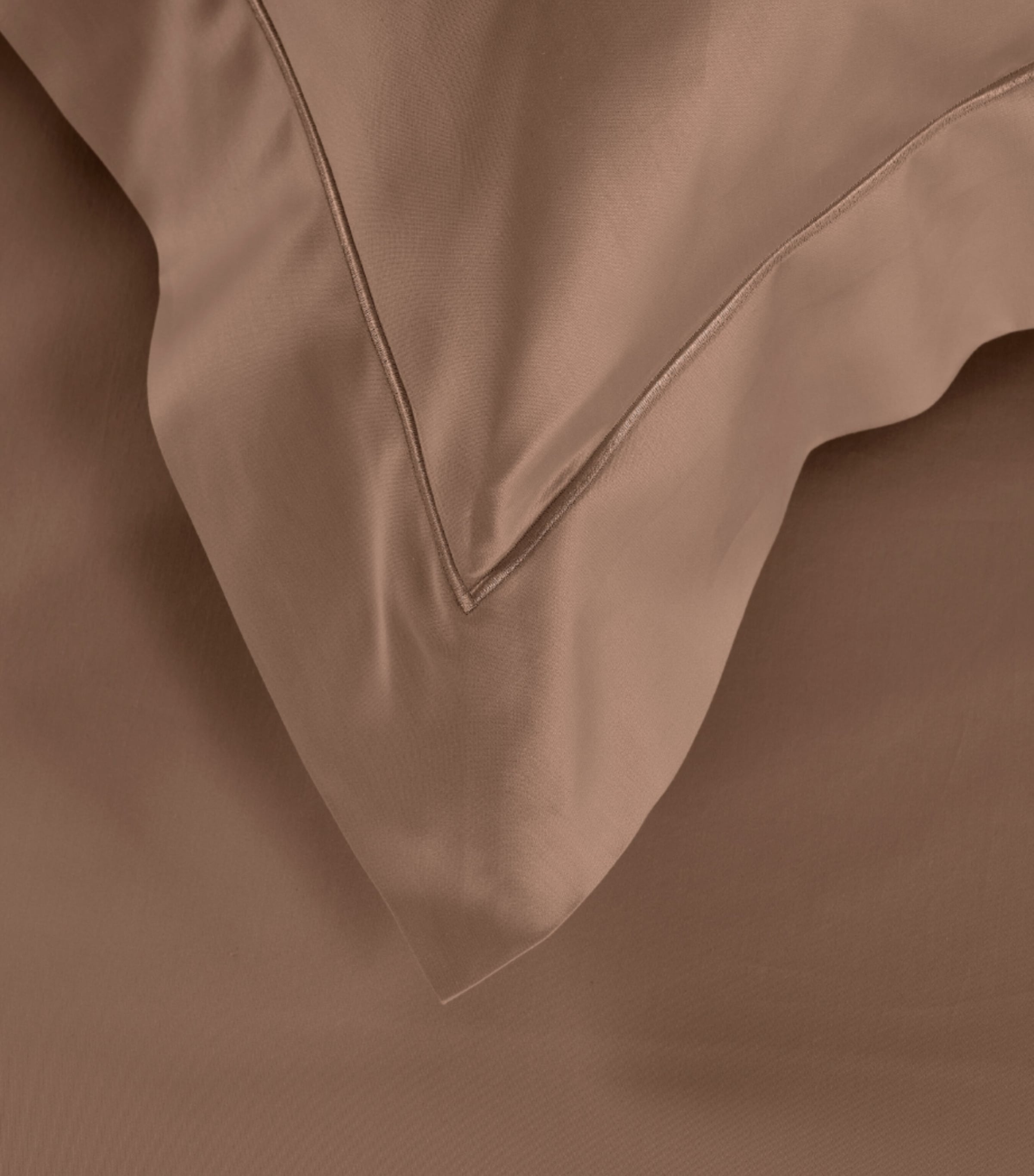 Celso De Lemos Egyptian Cotton Bourdon Super King Flat Sheet (270cm x 300cm) Amande Image 2