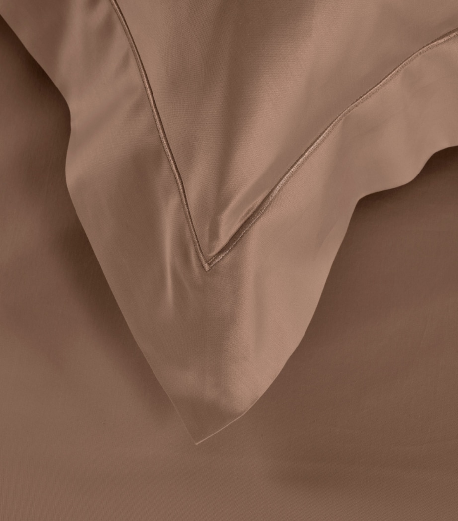 Celso De Lemos Egyptian Cotton Bourdon Super King Flat Sheet (270cm x 300cm) Amande Image 2