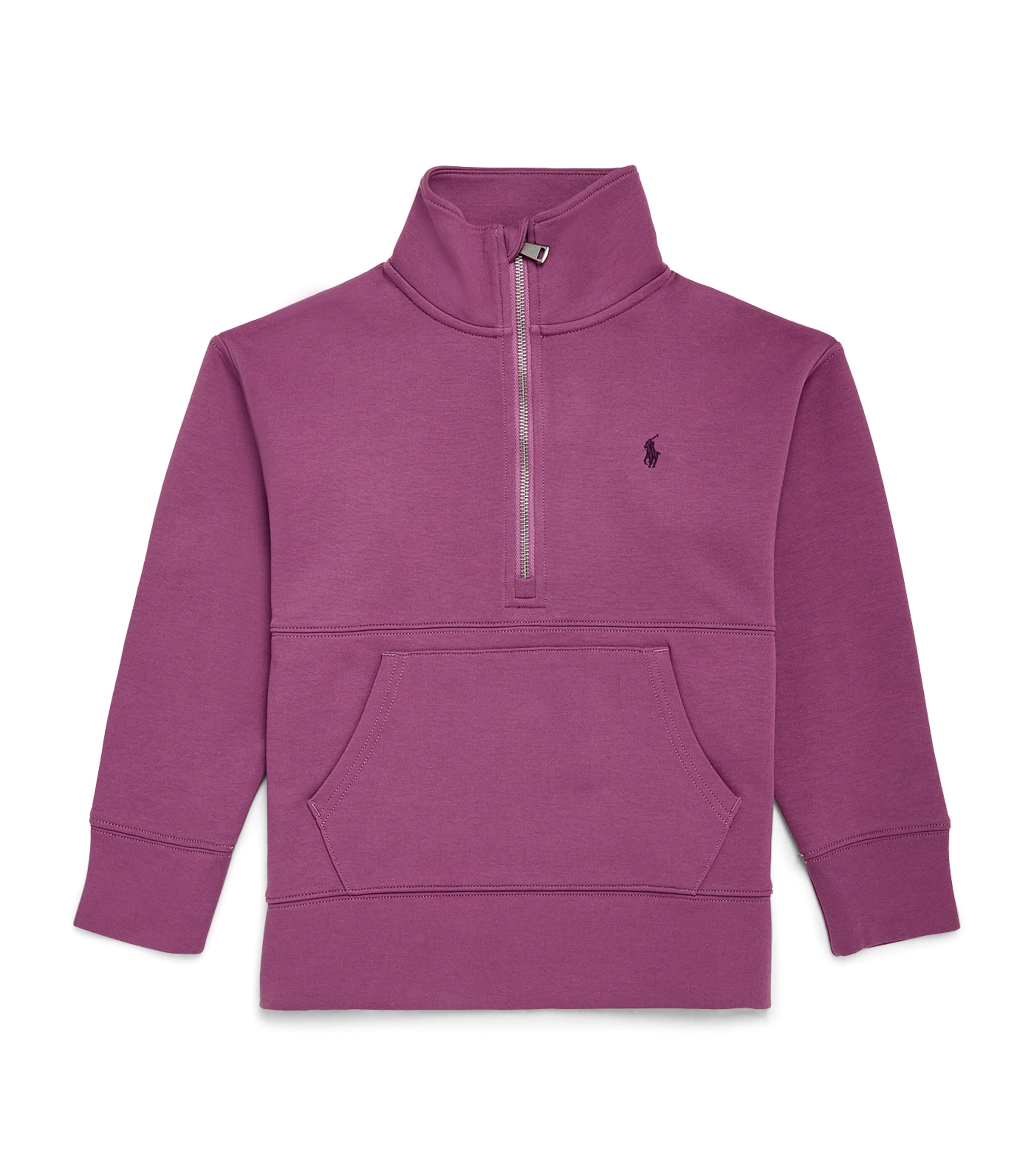 Shop Ralph Lauren Cotton Half-zip Sweatshirt In Pink